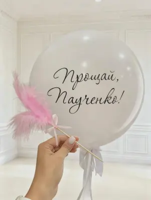 Шар на Девичник с сердцем, Прощание с фамилией Воздушный шар - Шар на Девичник с сердцем, Прощание с фамилией