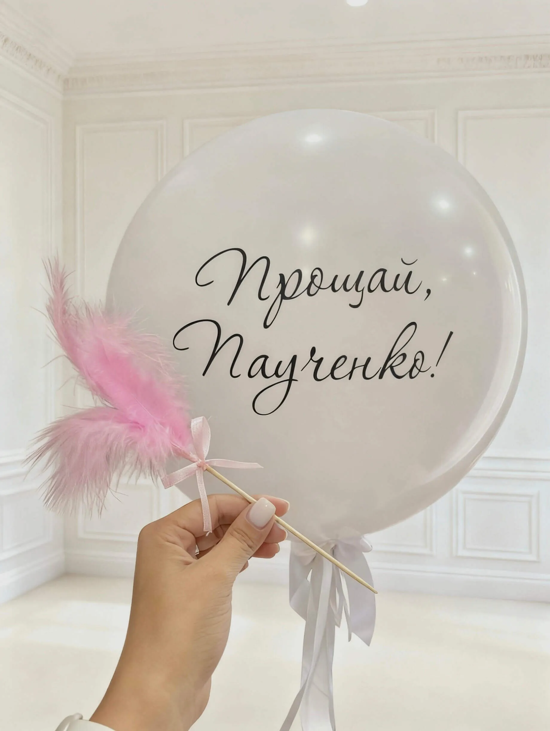 Воздушный шар - Шар на Девичник с сердцем, Прощание с фамилией