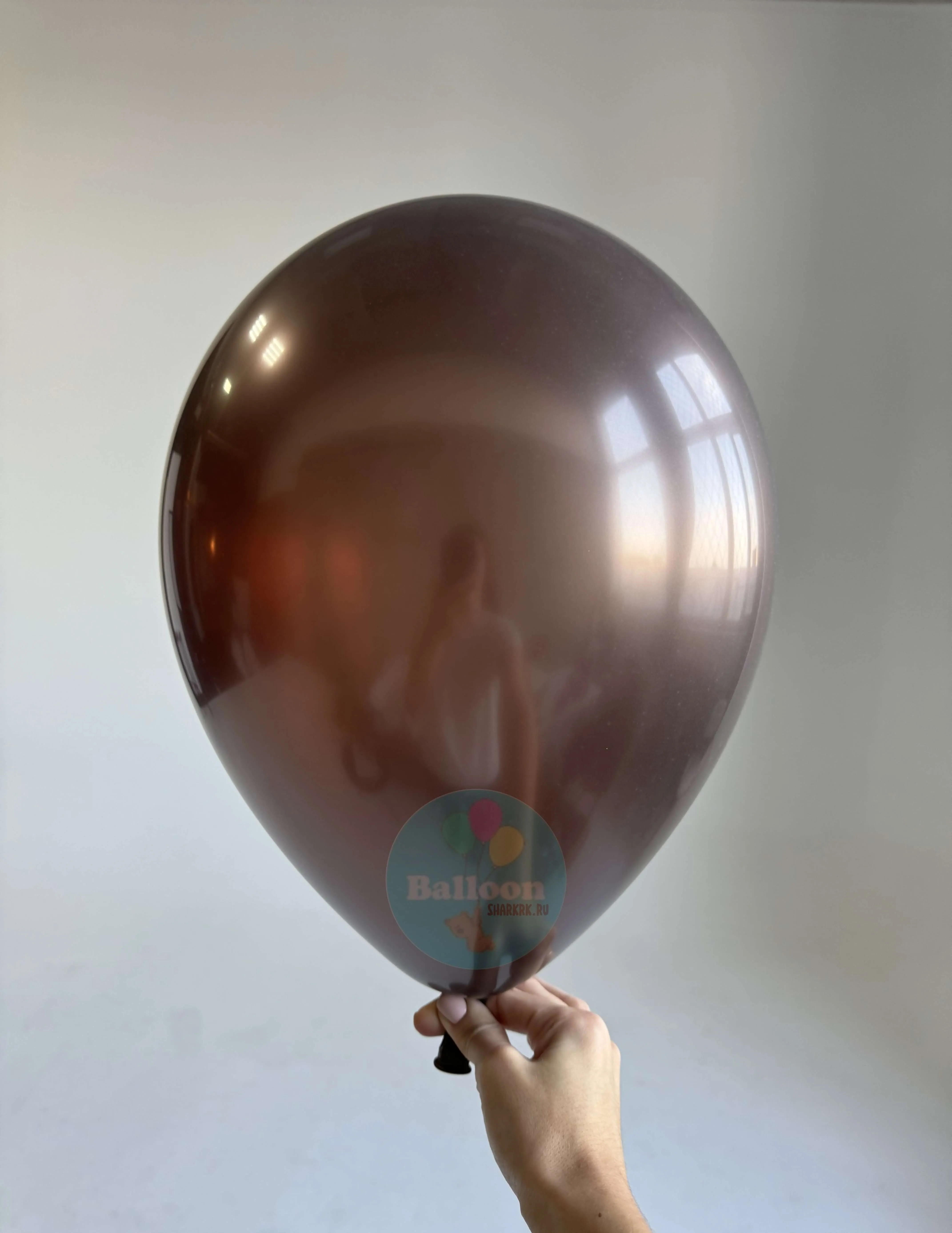 Гелиевый шар, Зеркальные, Трюфель Рефлекс 12"/30 см