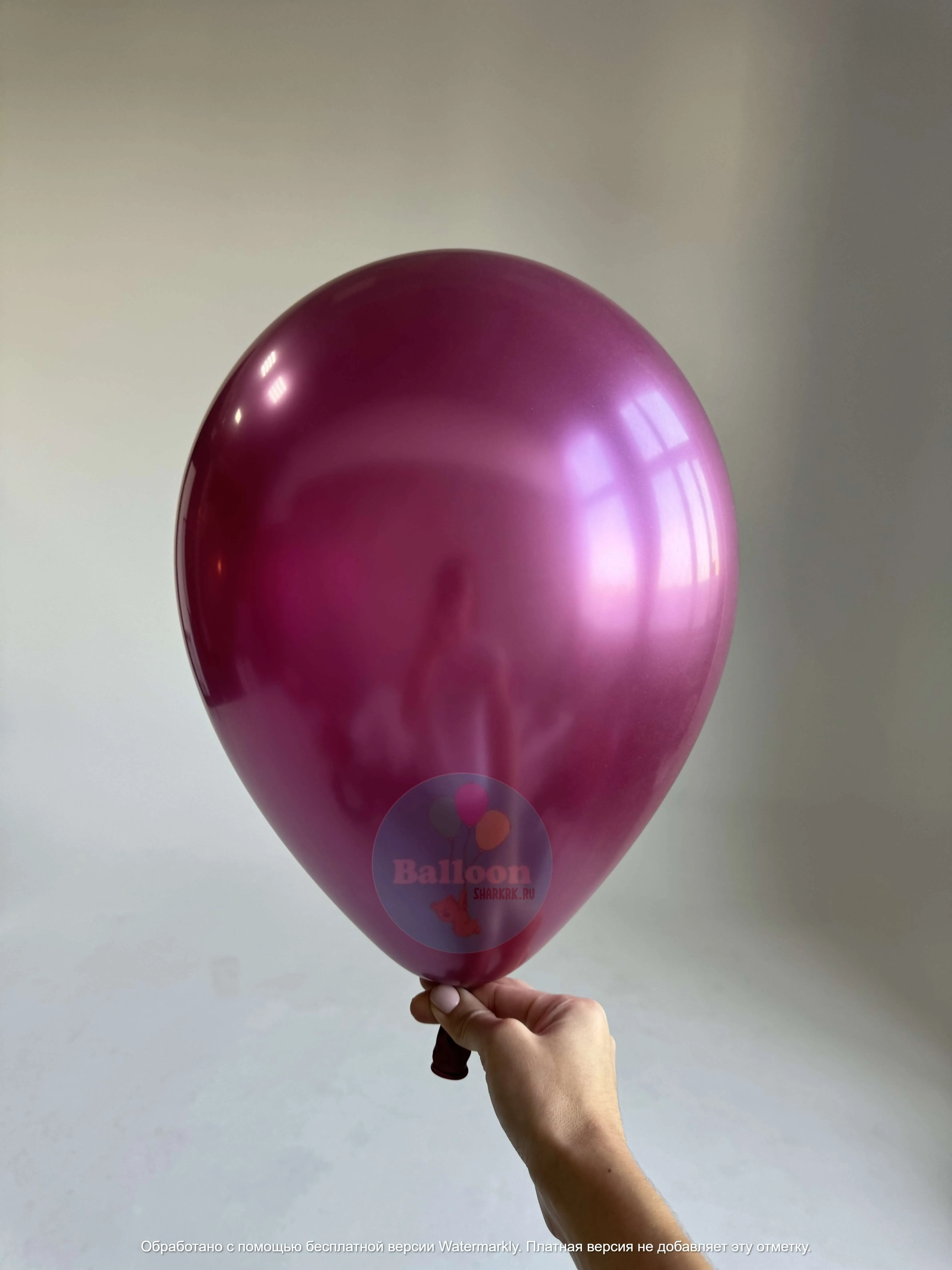 Гелиевый шар, Зеркальные, Фуксия Рефлекс 12"/30 см