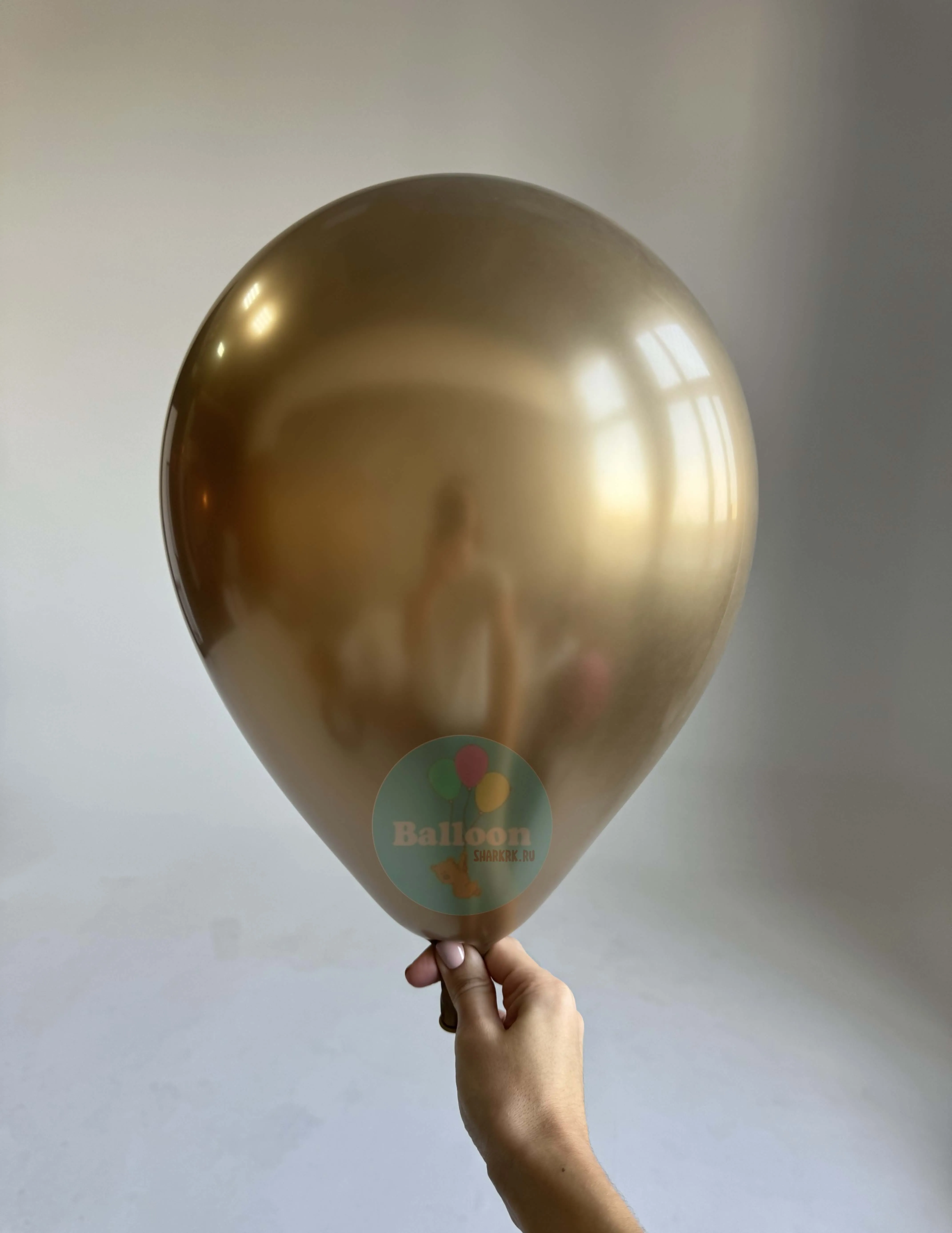 Гелиевый шар, Зеркальные, Золото Рефлекс 12"/30 см Гелиевый шар, Зеркальные, Золото Рефлекс 12"/30 см
