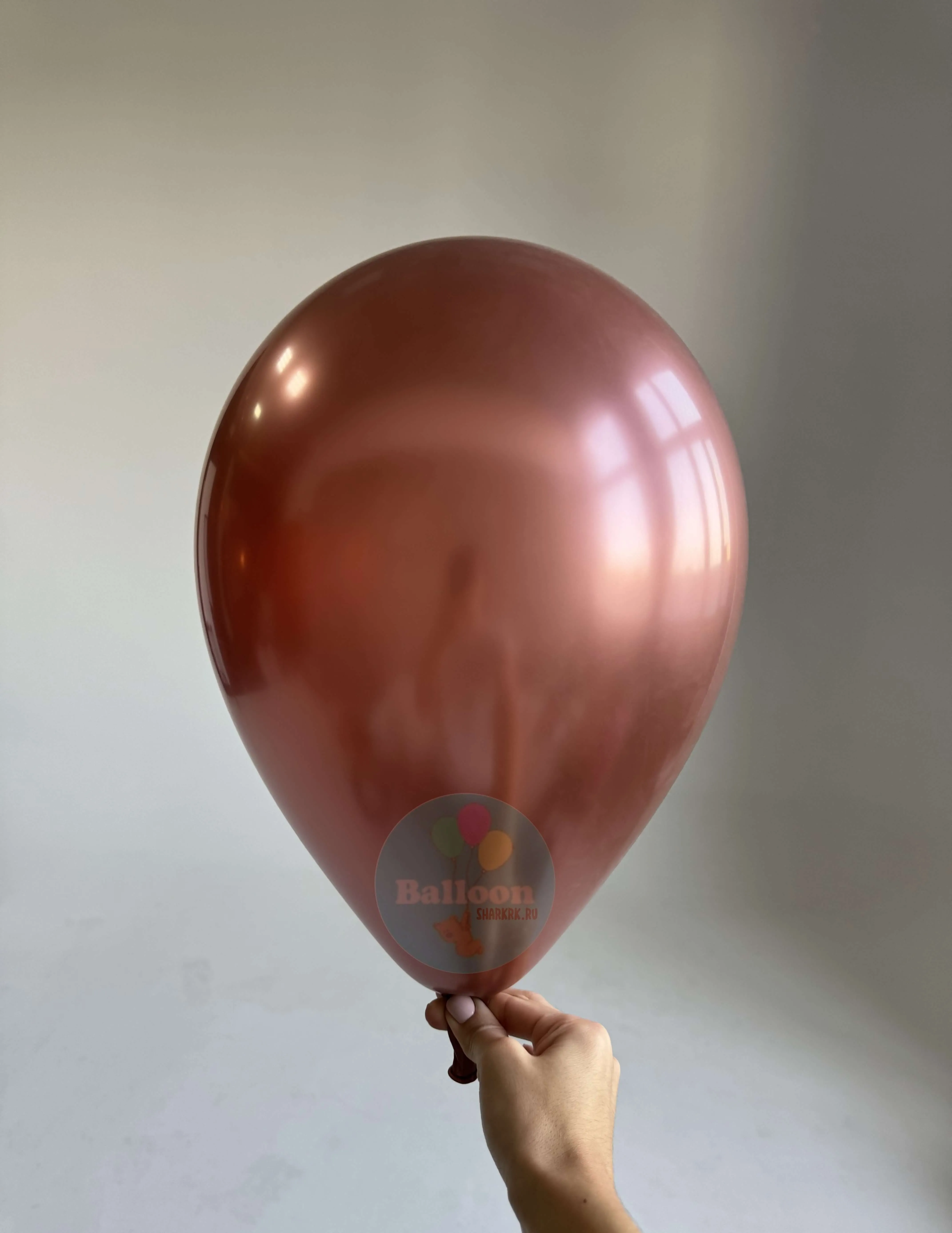 Гелиевый шар, Зеркальные, Розовое золото Рефлекс 12"/30 см