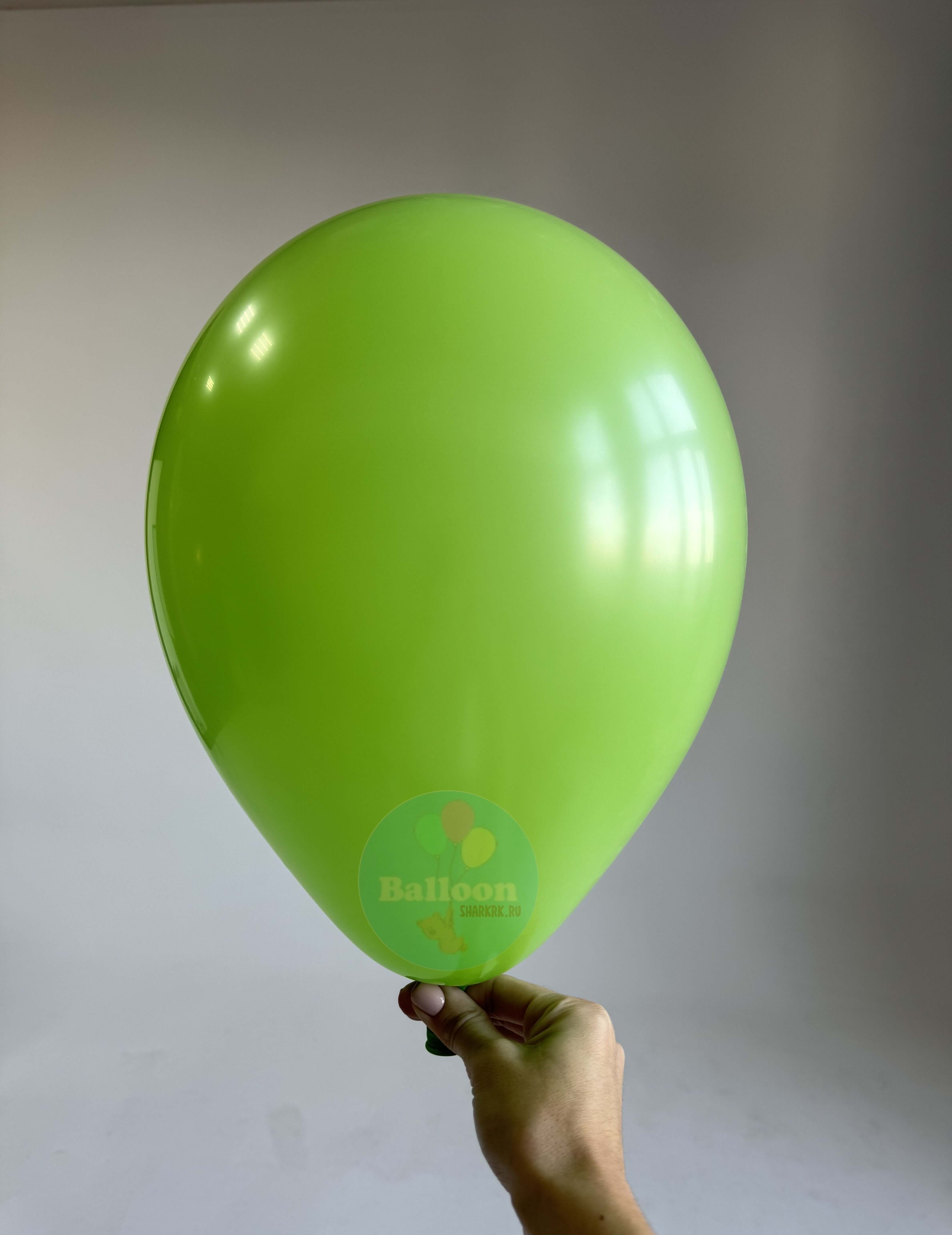 Гелиевый шар, Зелёный, Лайм 12"/30 см