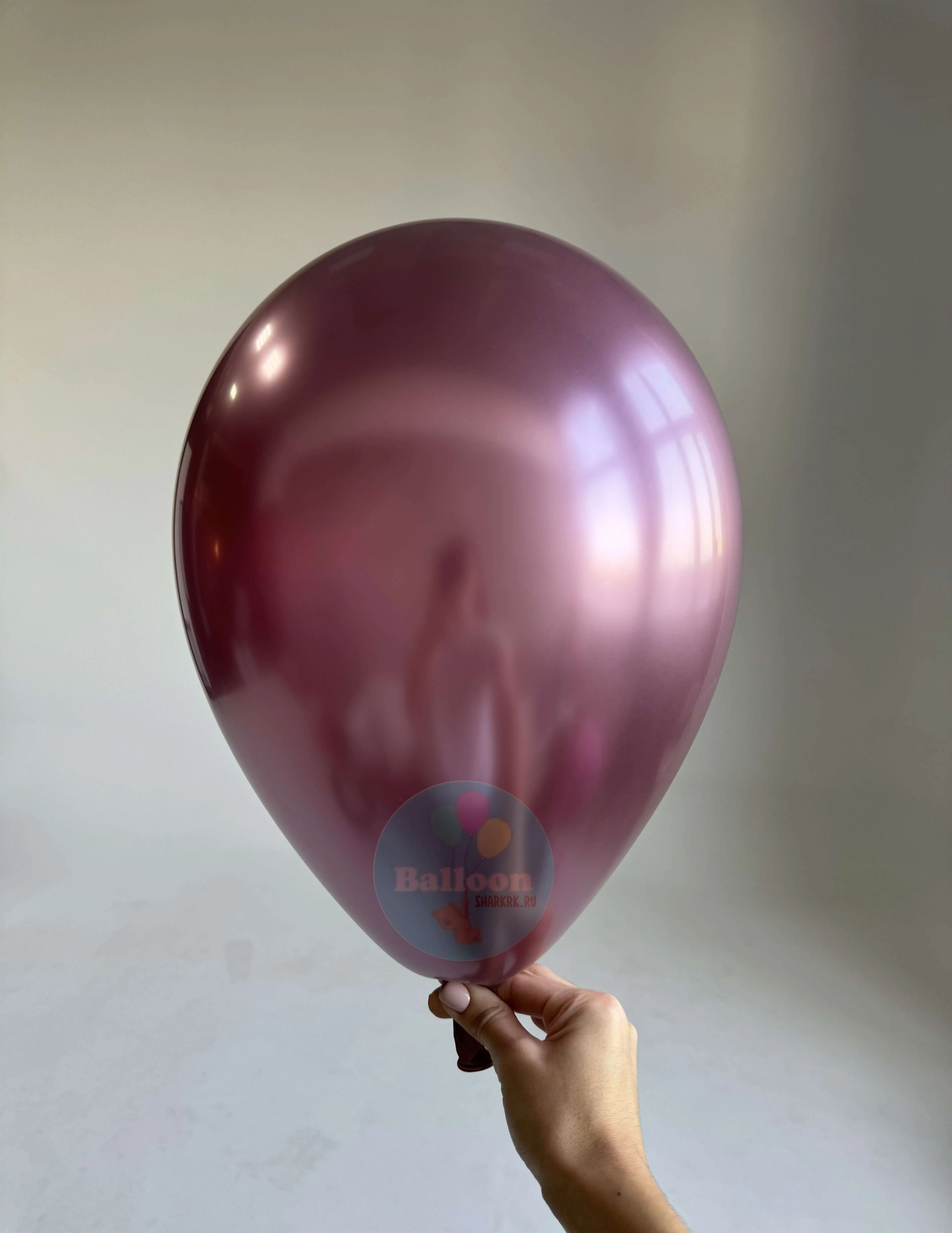 Гелиевый шар, Зеркальные, Розовый Рефлекс 12"/30 см