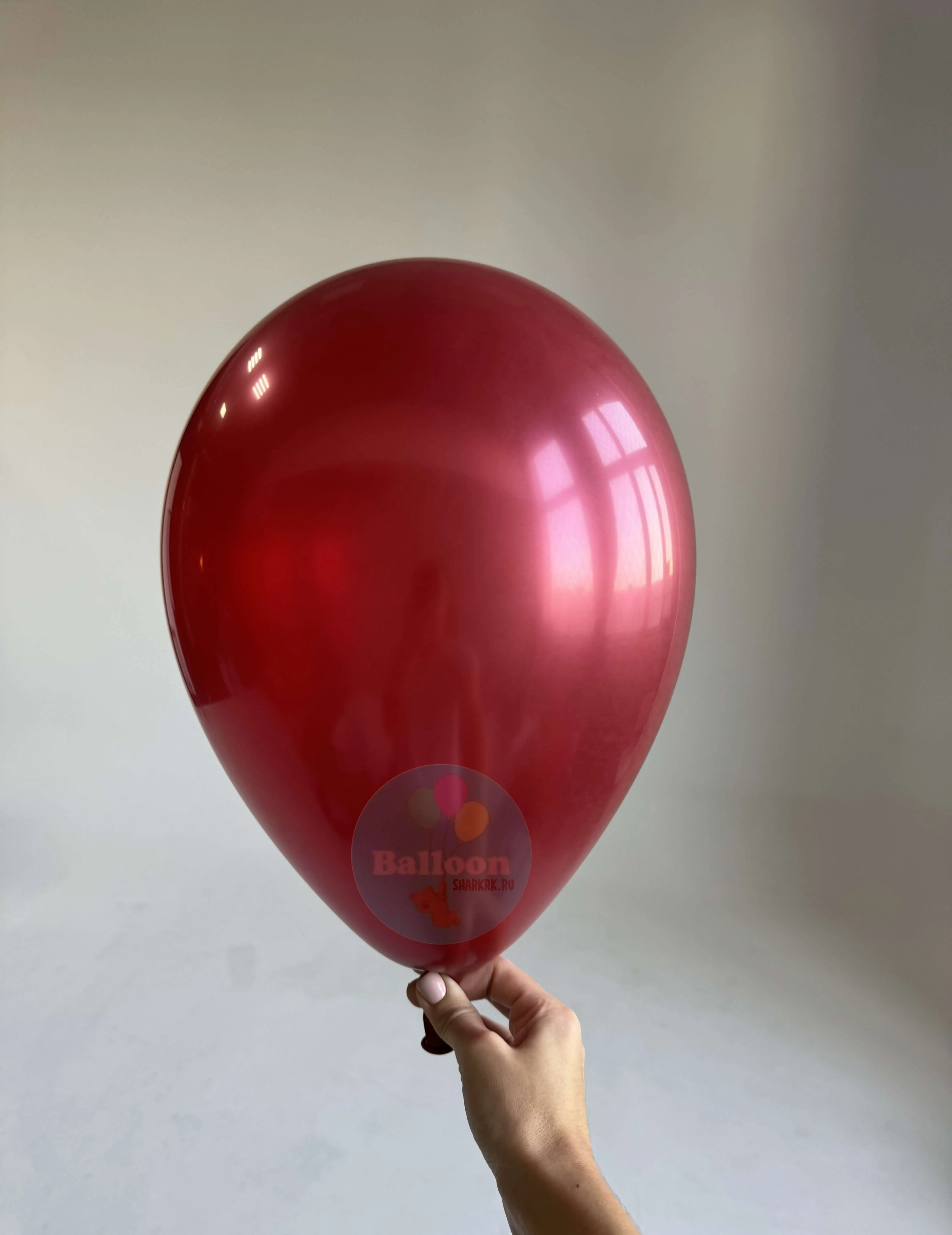 Гелиевый шар, Зеркальные, Красный Рефлекс 12"/30 см