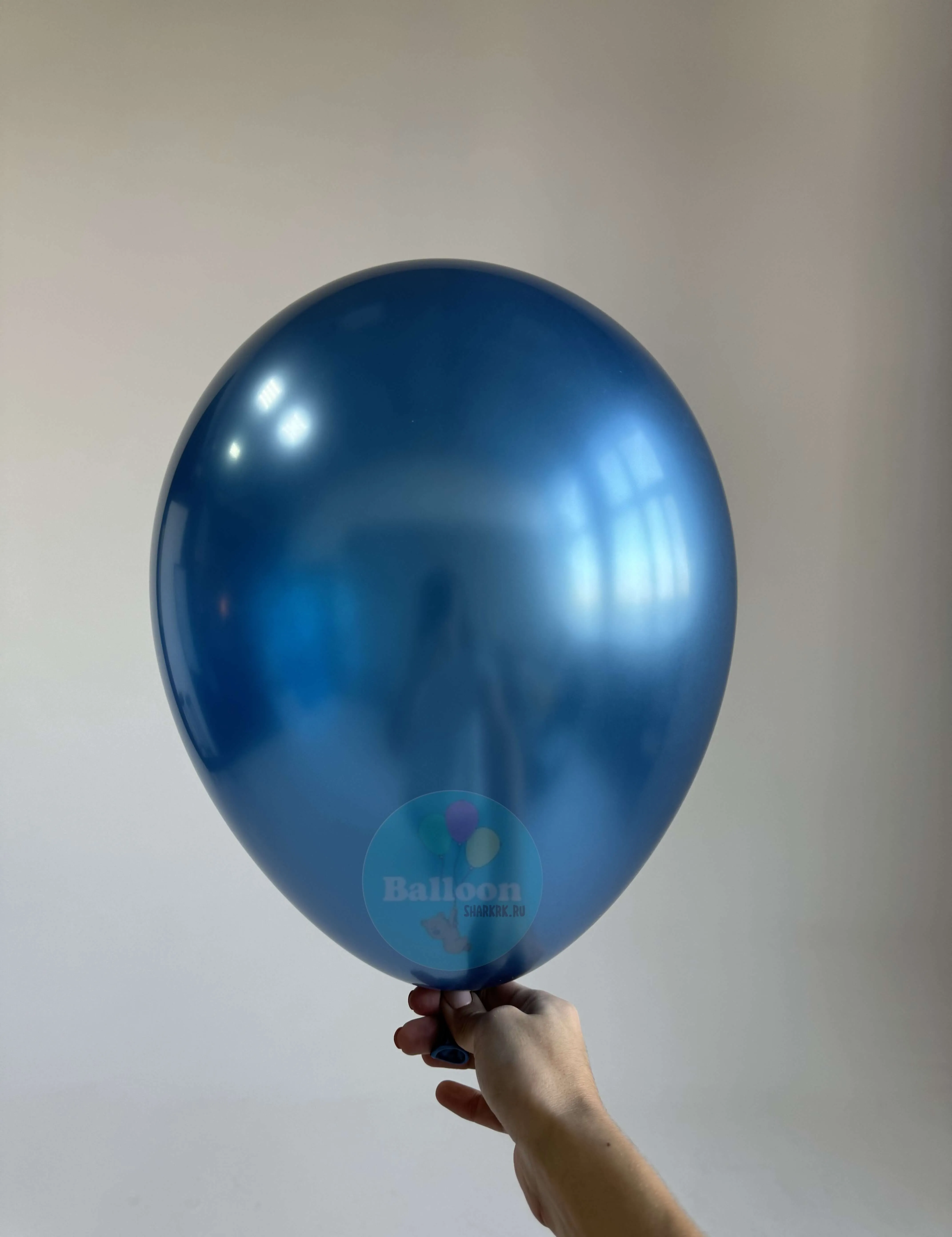Гелиевый шар, Зеркальные, Синий Рефлекс 12"/30 см
