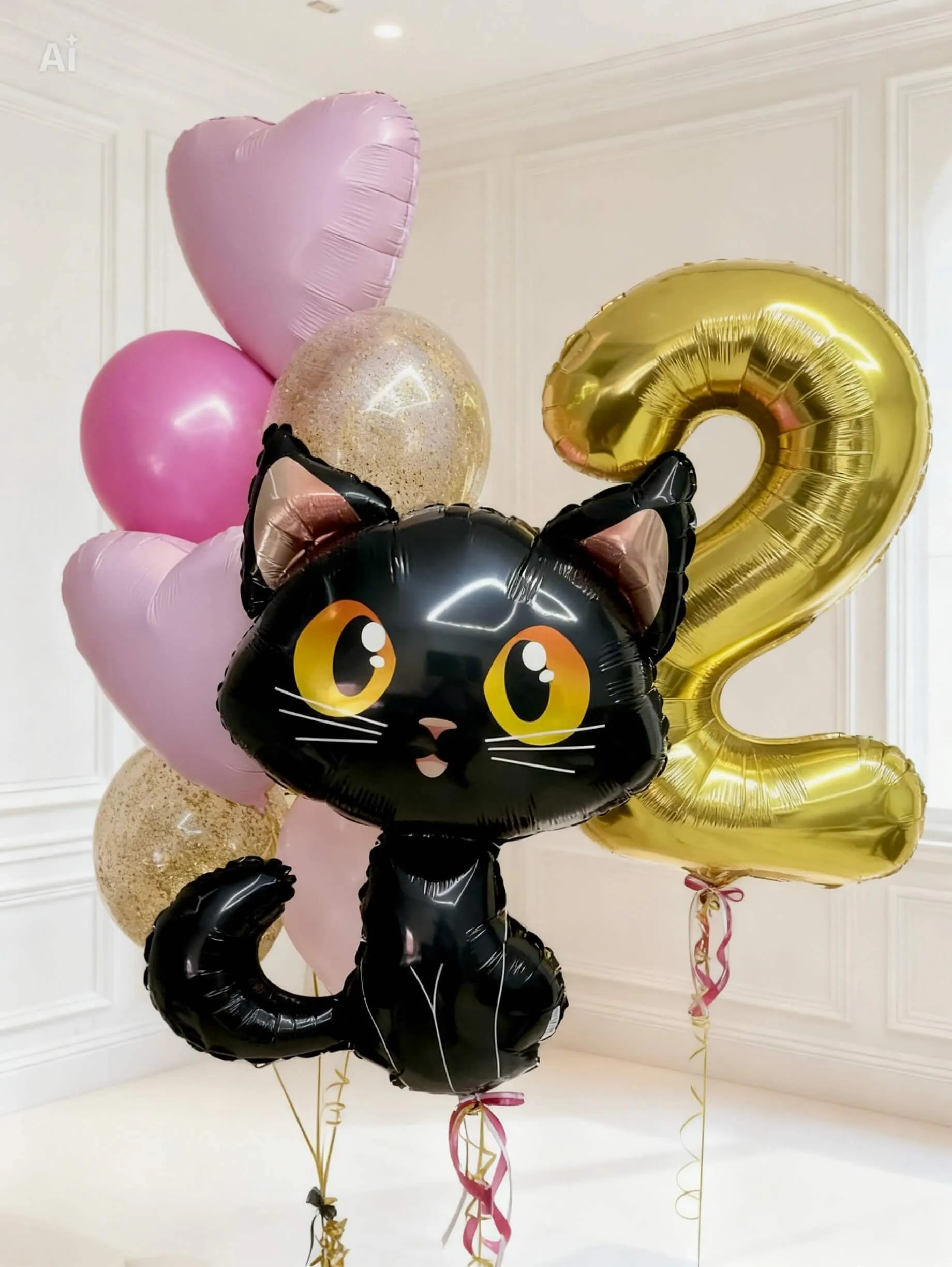 Воздушный шар - Комплект Черная кошка