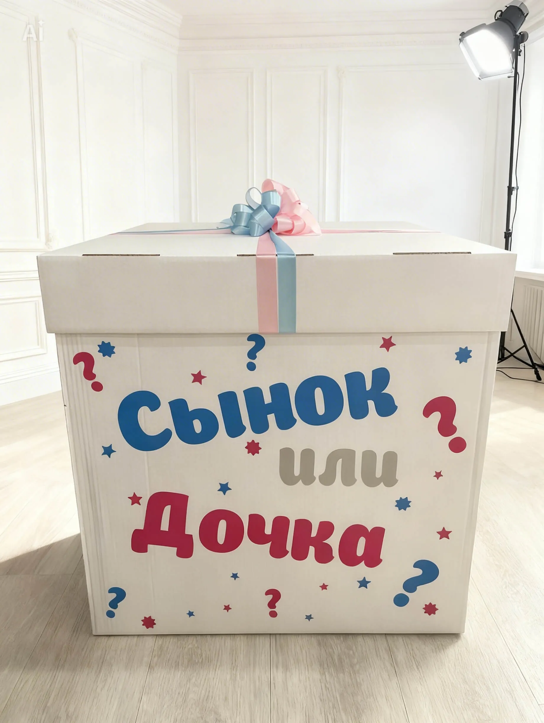Коробка на гендер пати Воздушный шар - Коробка на гендер пати