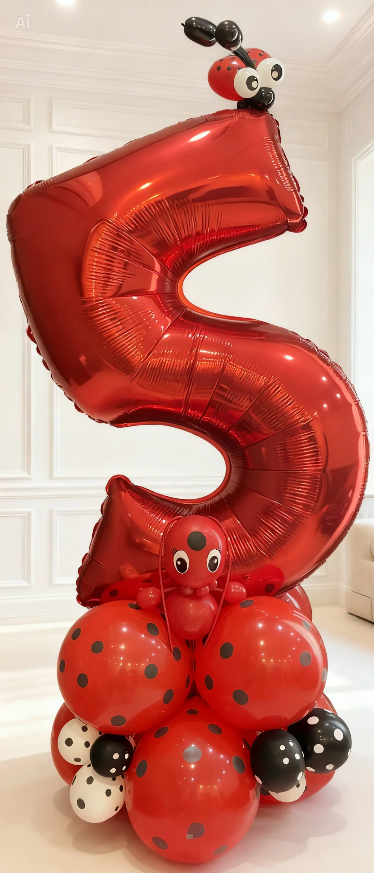 Воздушный шар - Комплект Божья коровка Цифра