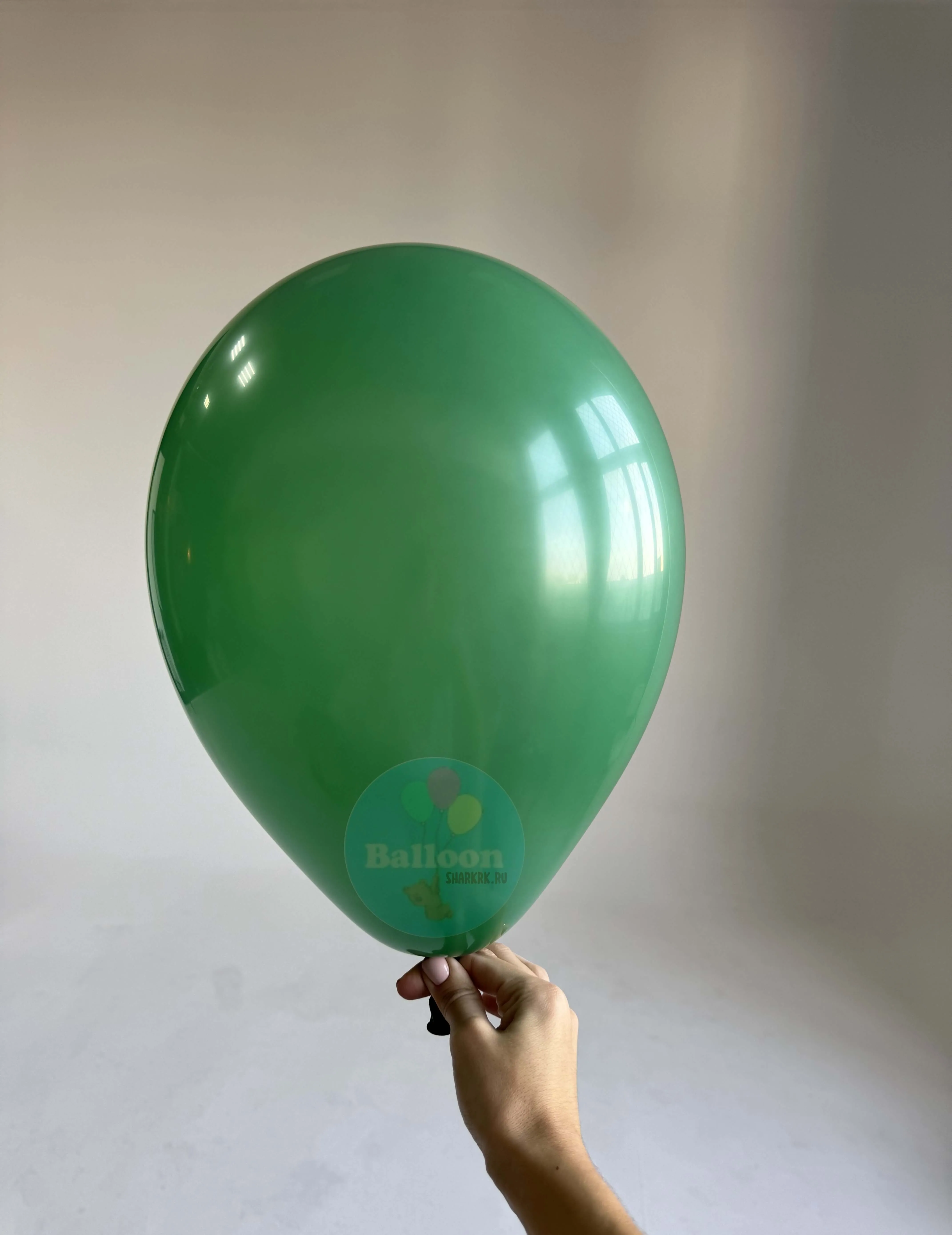 Гелиевый шар, Зеленый, Темно-зеленый, 12"/30 см