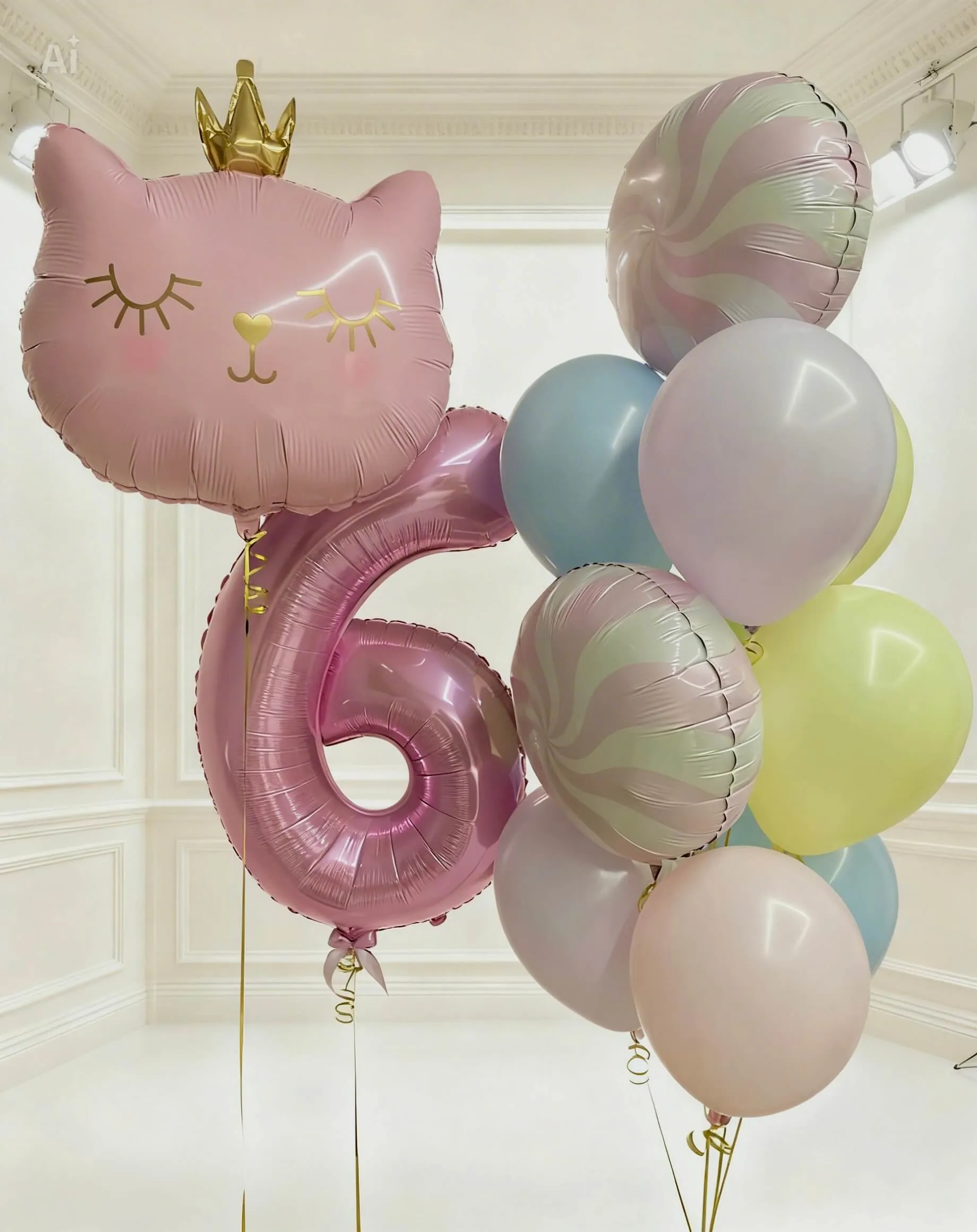 Воздушный шар - Комплект Карамельная кошечка