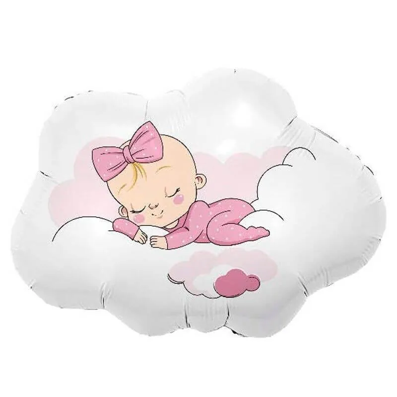 Воздушный шар - Фигура, Выписка Малышка в облаках 26"/66см