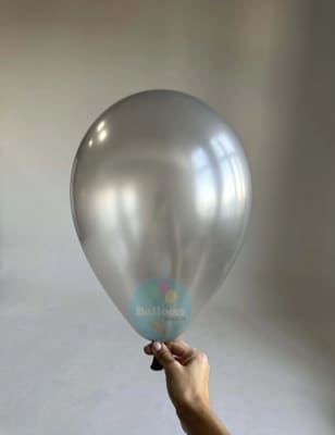 Гелиевый шар, Серебро, 12"/30 см