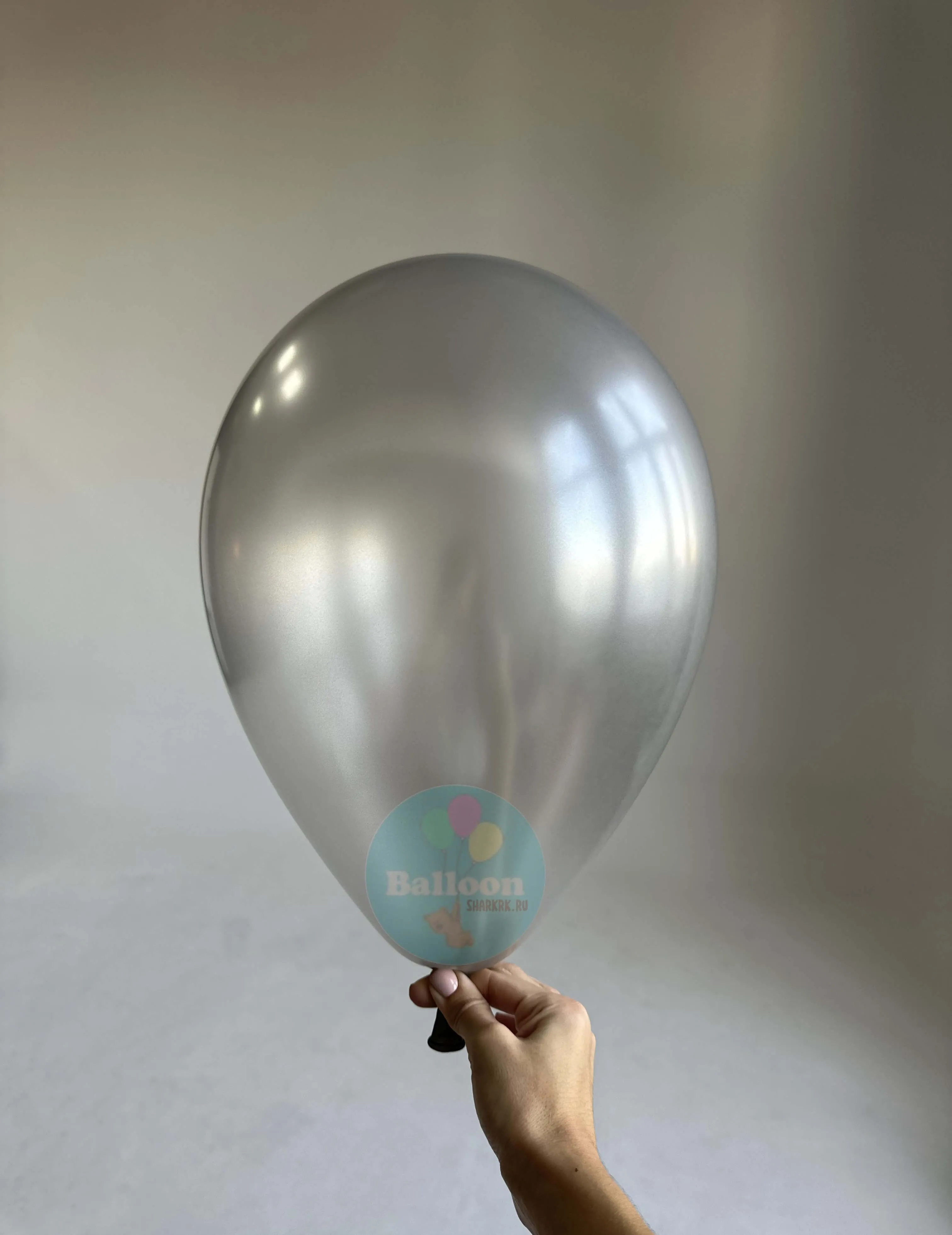 Гелиевый шар, Серебро, 12"/30 см