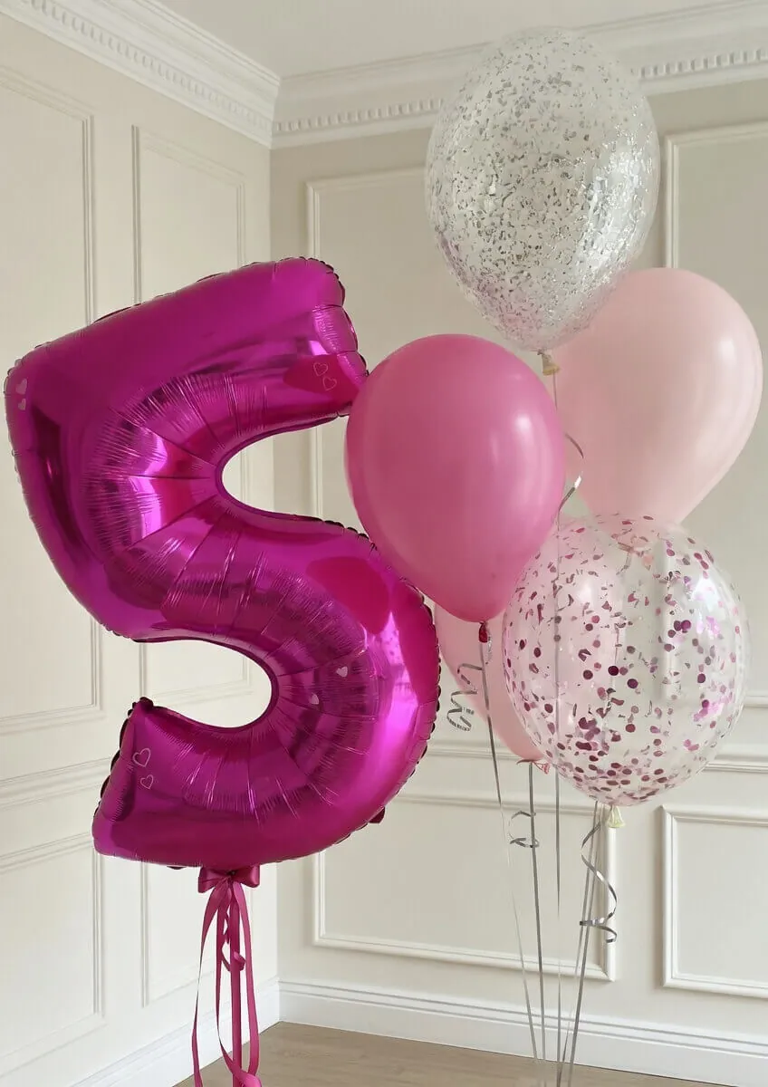 Воздушный шар - Композиция Розовый стандарт