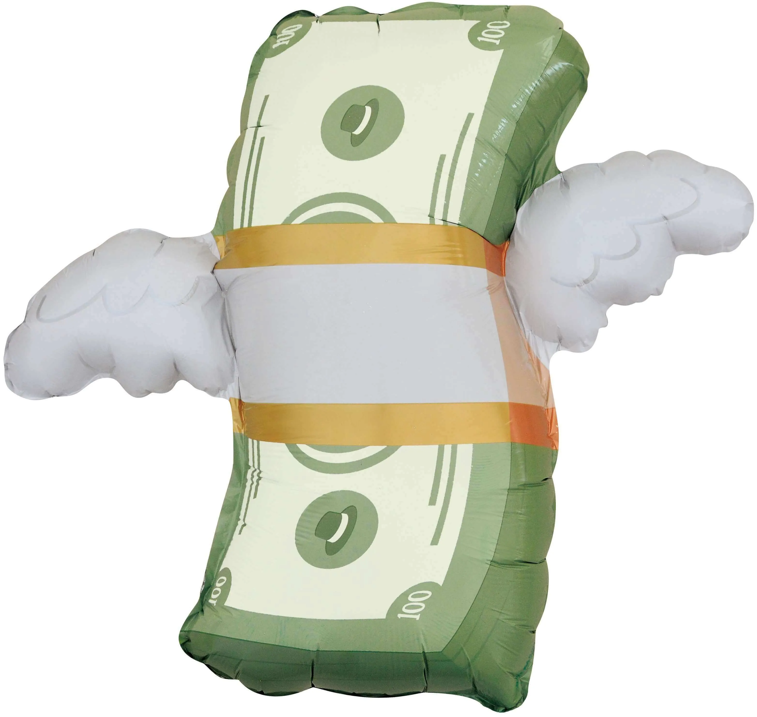 Воздушный шар - Фигура, Деньги с крыльями 31"/79 см