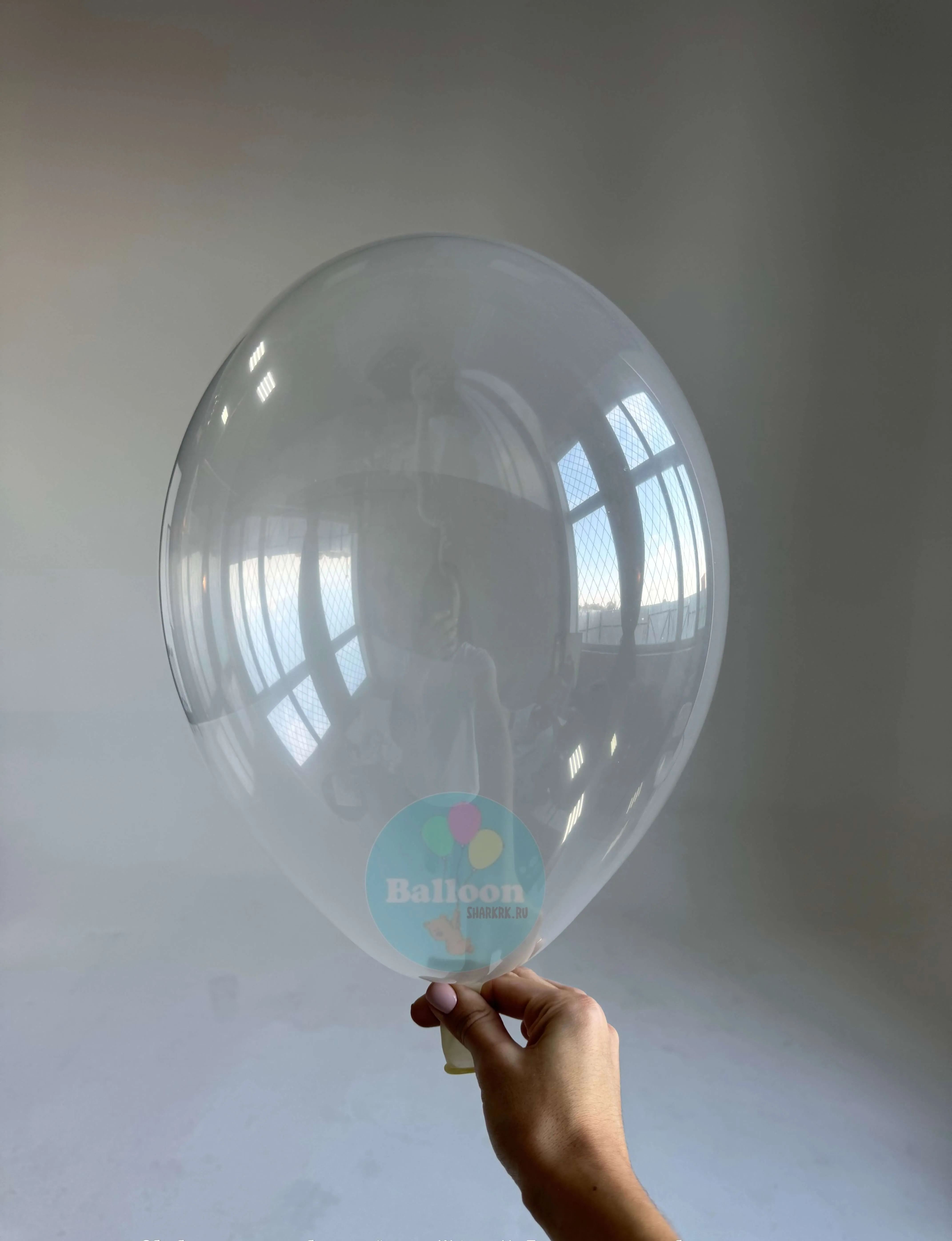 Гелиевый шар, Прозрачный, 12"/30 см