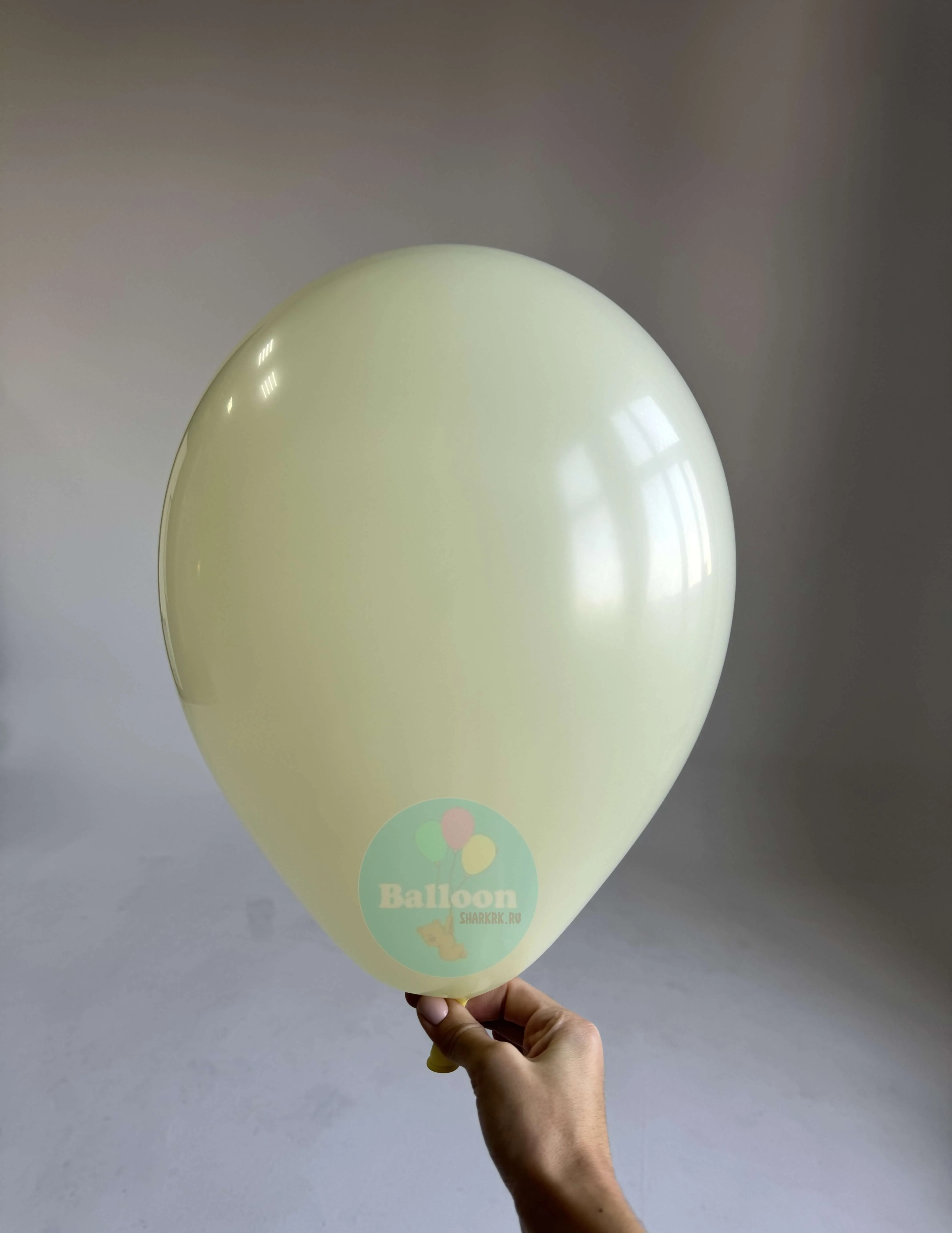 Гелиевый шар, Ж Светло-Желтый, Макарунс, Пастель, 12"/30 см