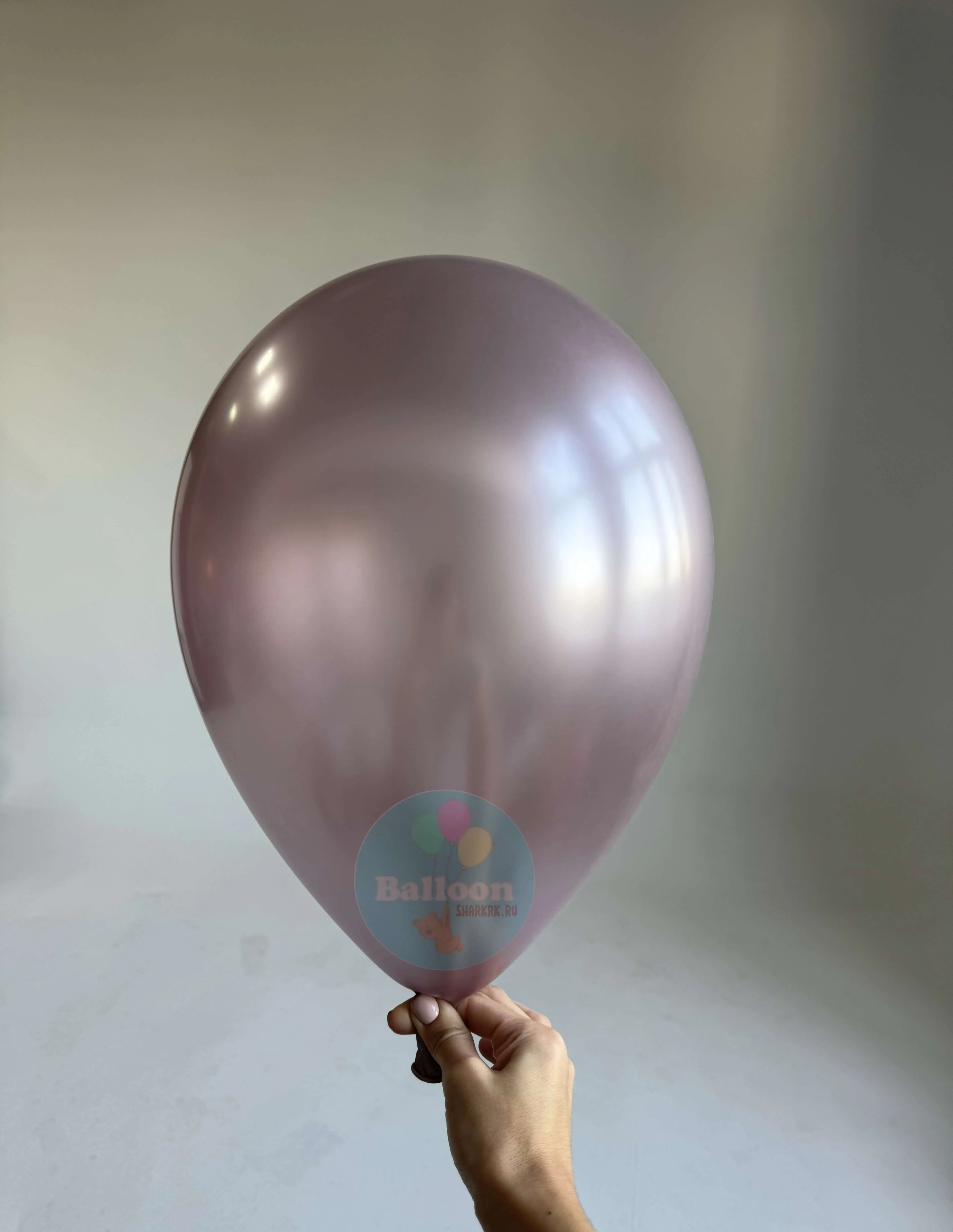 Гелиевый шар, Шелк Розовый цветок 12"/30 см