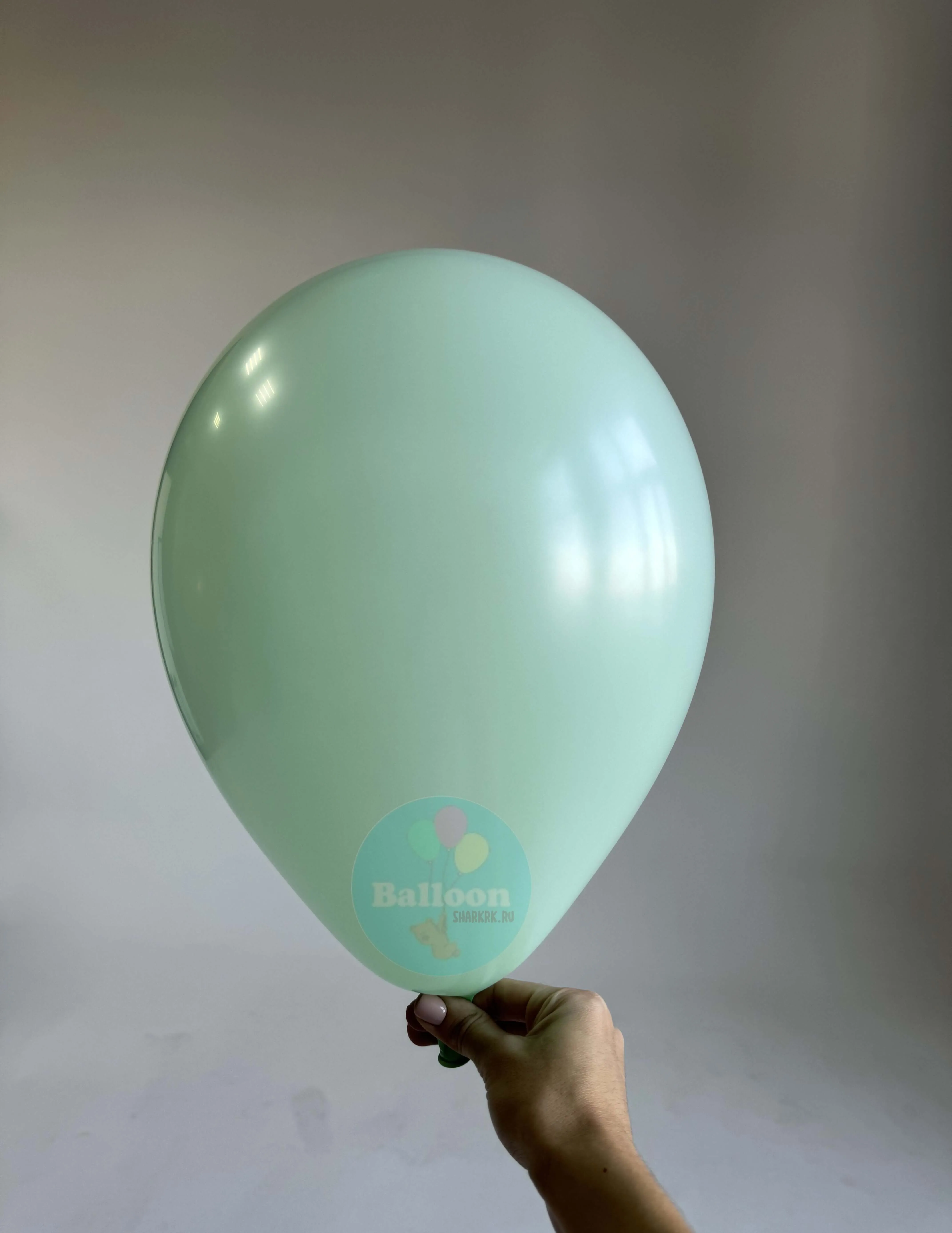 Гелиевый шар, З Светлая мята, Макарунс, Пастель,12"/30 см