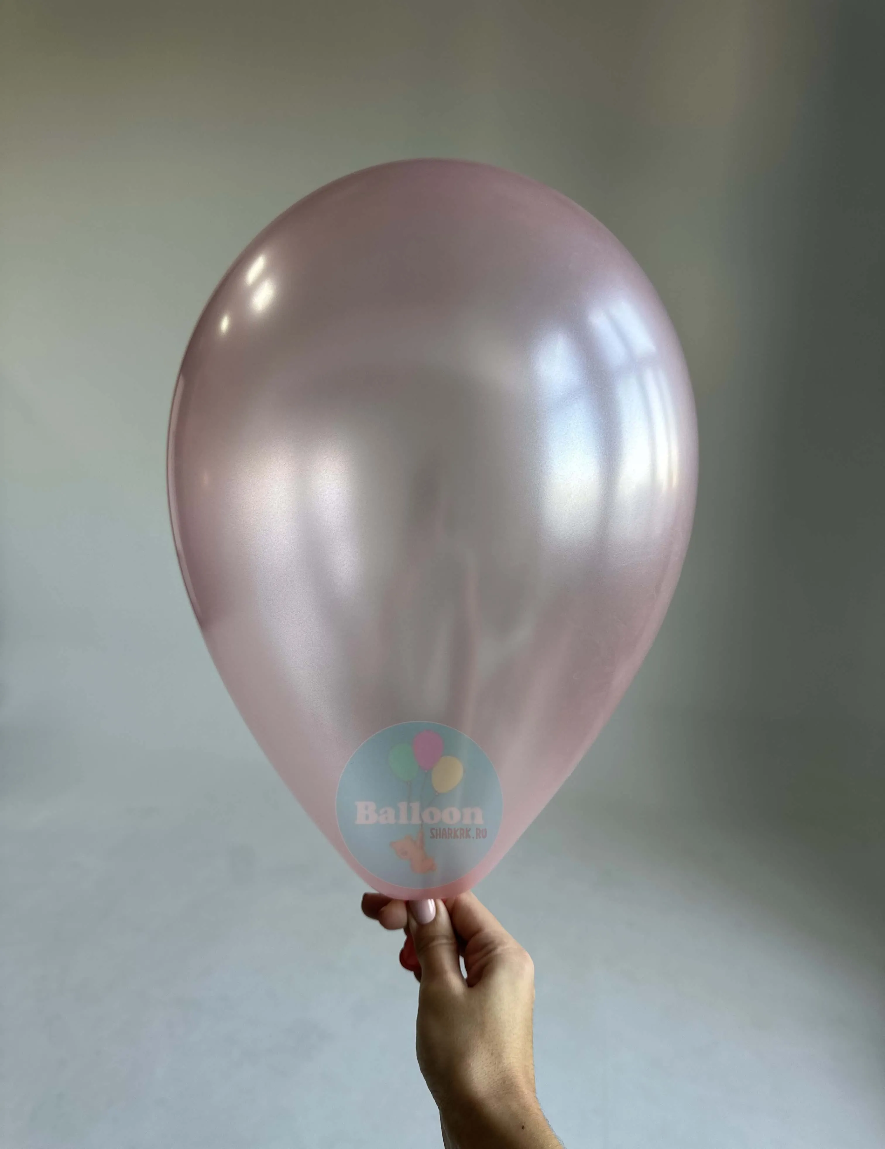 Гелиевый шар, Розовый, Перламутр 12"/30 см