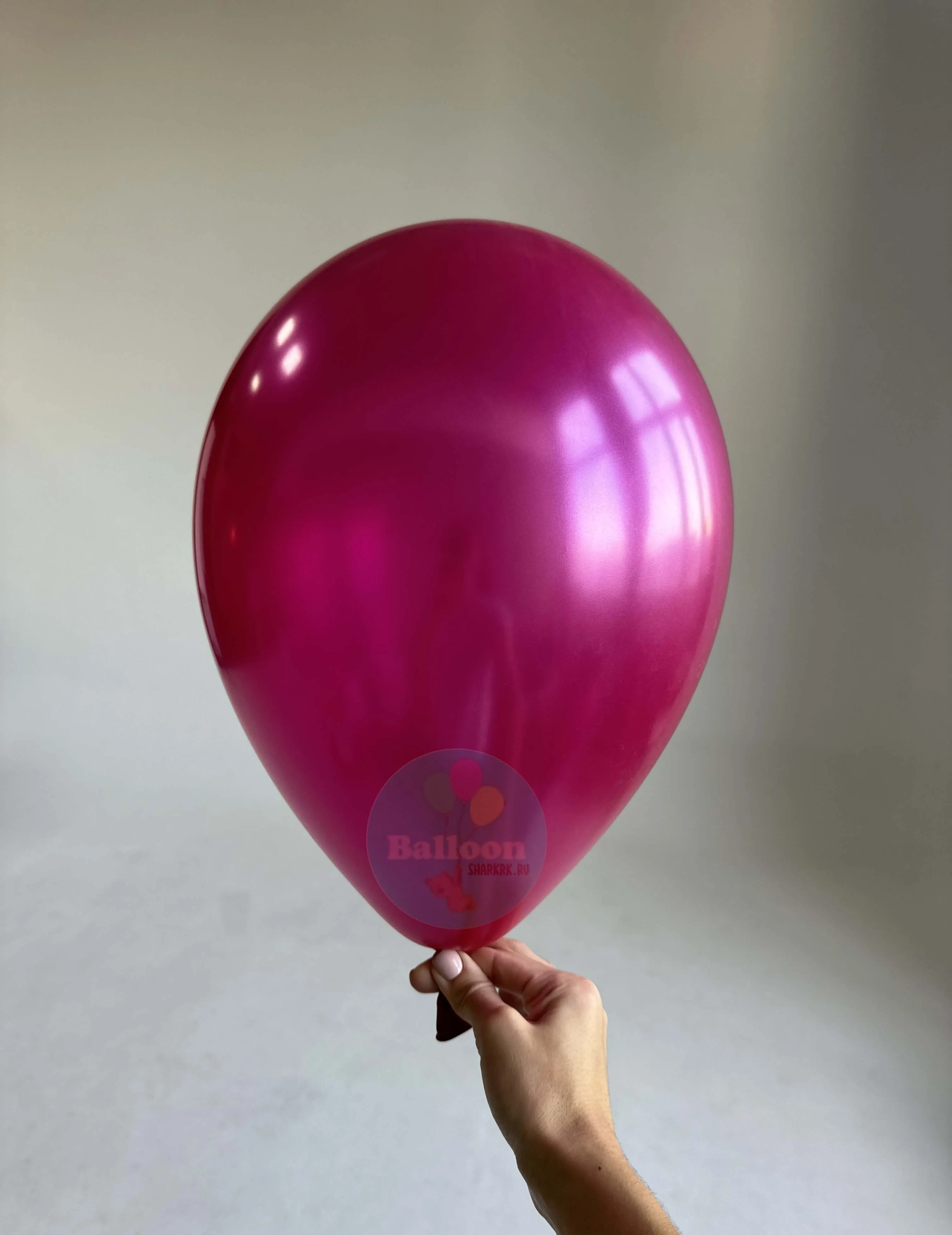 Гелиевый шар, Р Фуксия, Металлик 12"/30 см