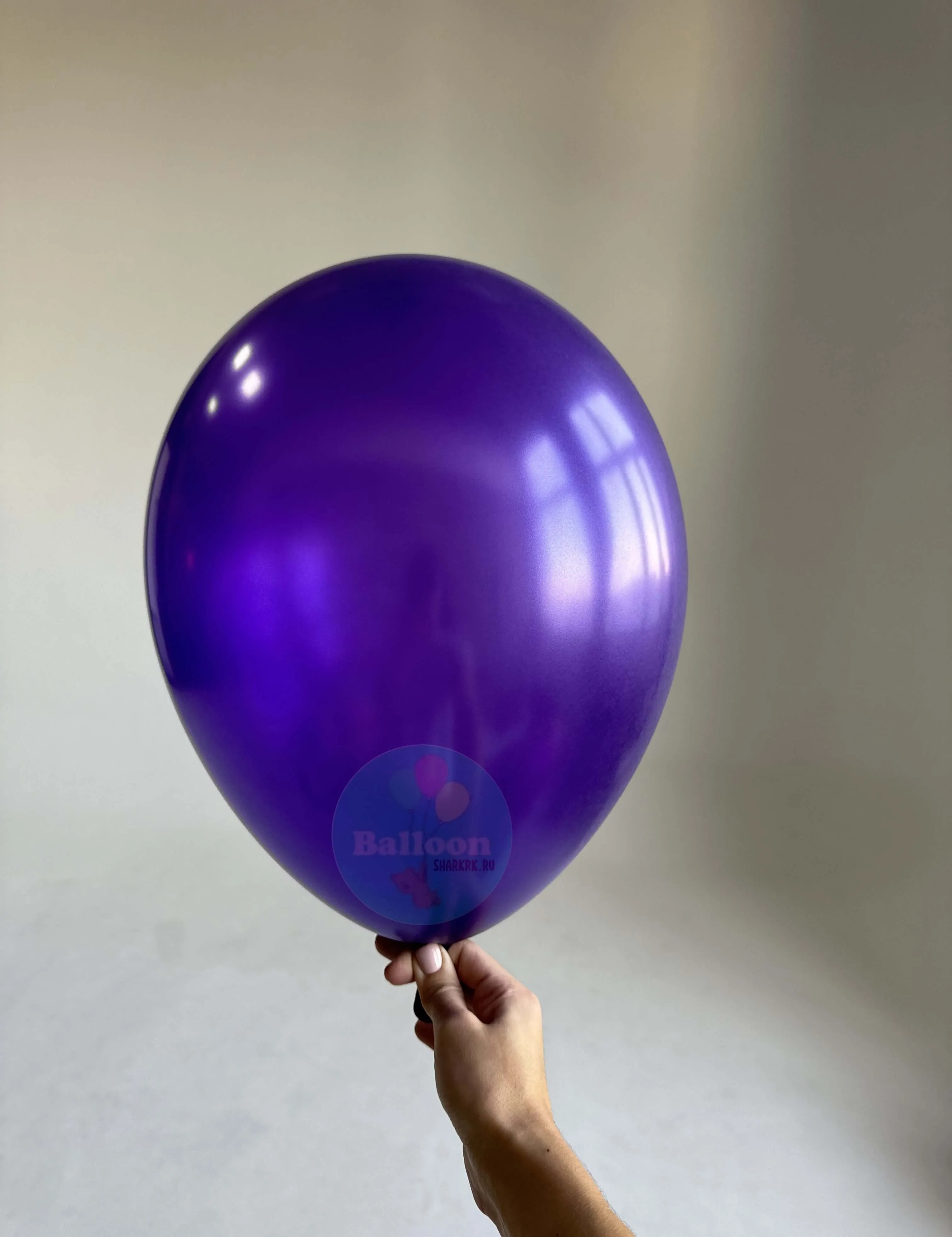 Гелиевый шар, Фиолетовый, Метал 12"/30 см