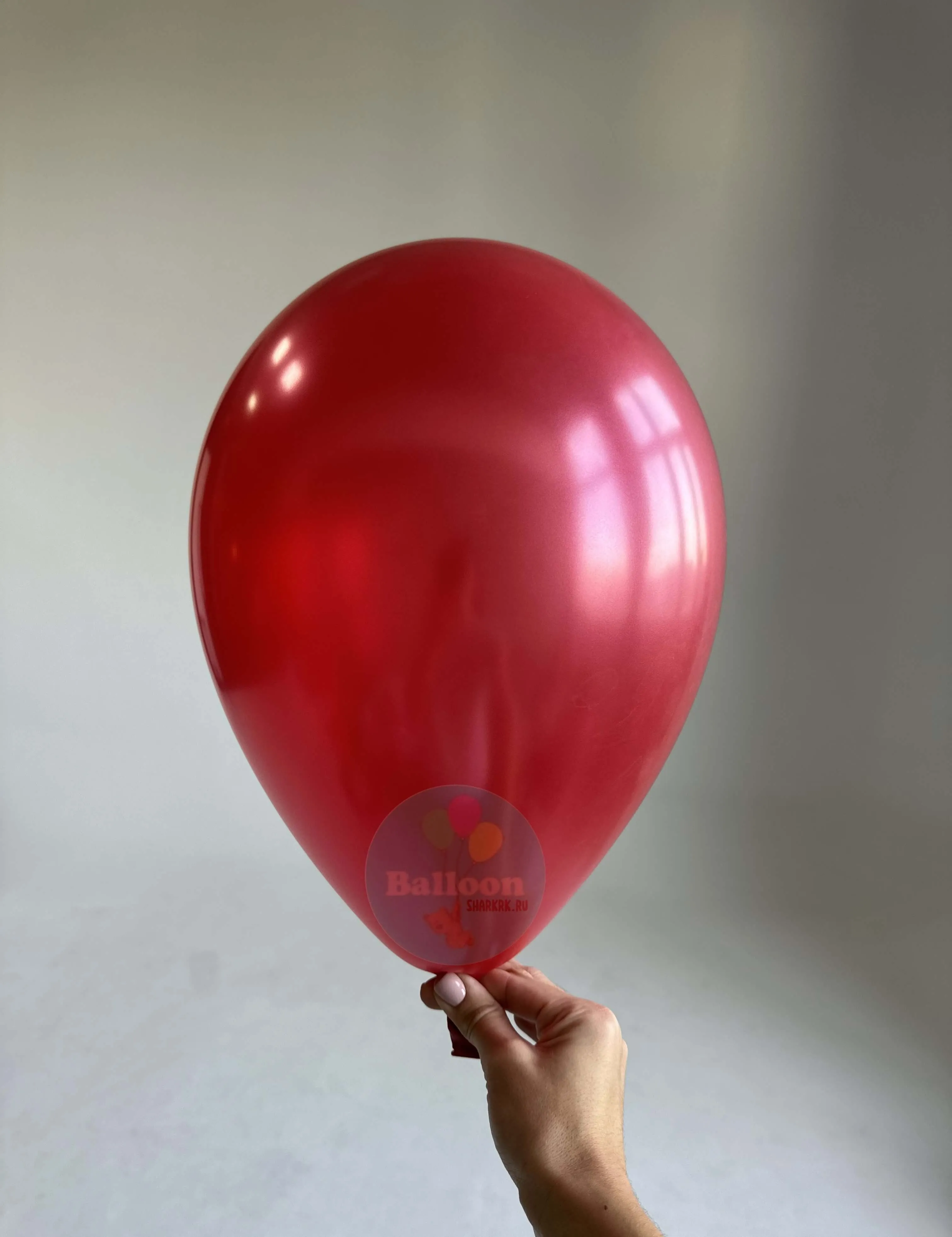 Гелиевый шар, Красный, Метал 12"/30 см