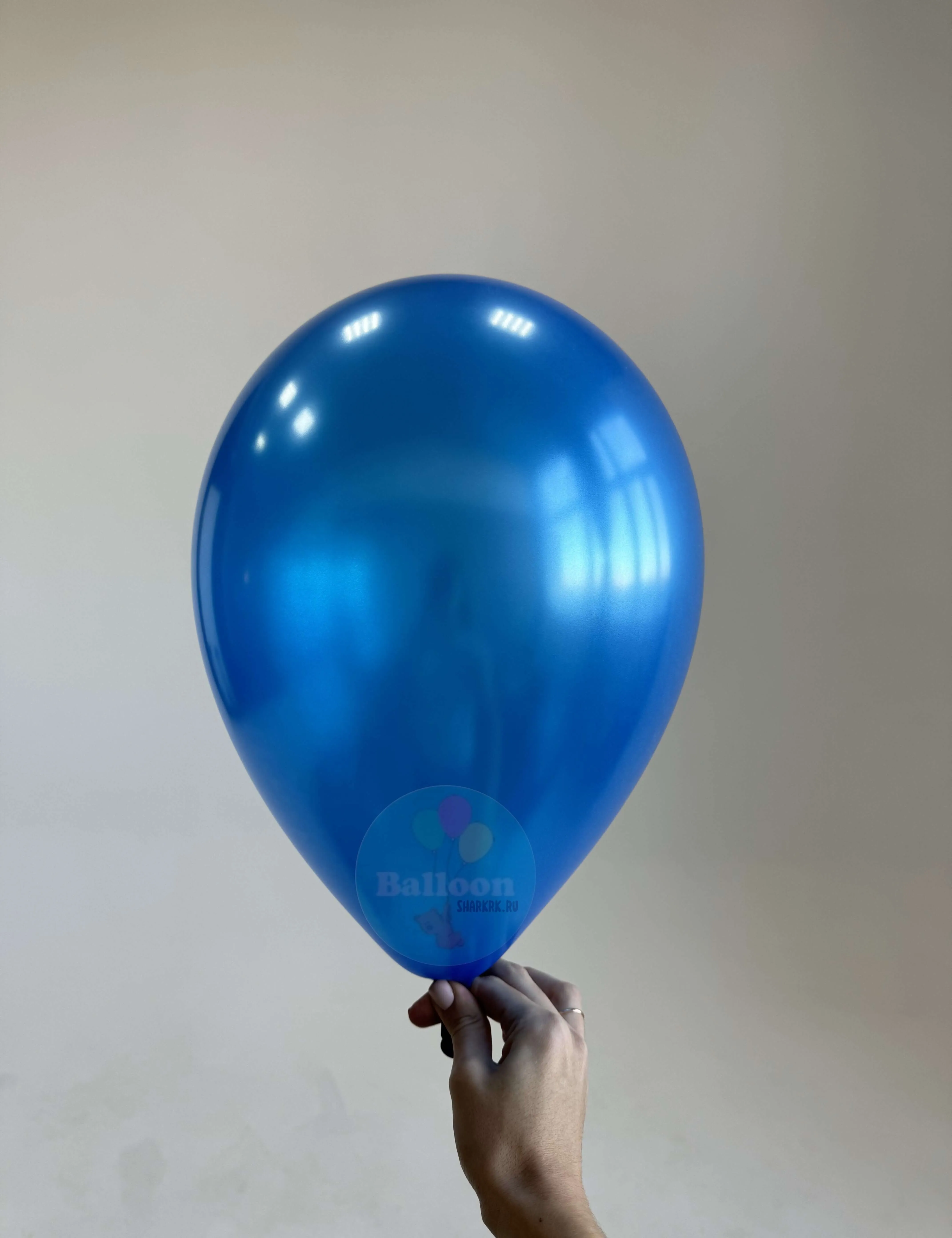 Гелиевый шар, Синий, Метал 12"/30 см