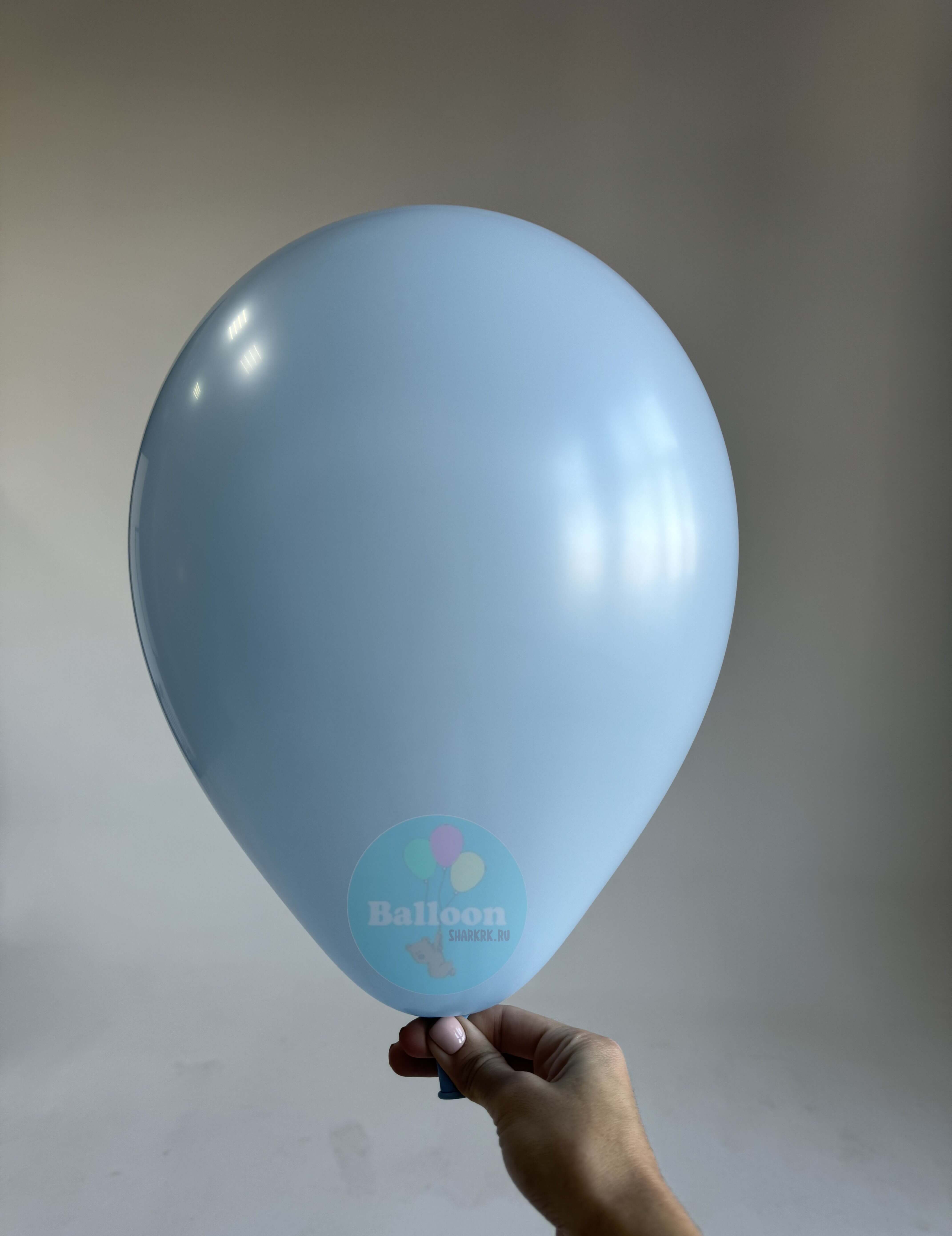 Гелиевый шар, Г Нежно-голубой, Макарунс, Пастель, 12"/30 см Гелиевый шар, Г Нежно-голубой, Макарунс, Пастель, 12"/30 см