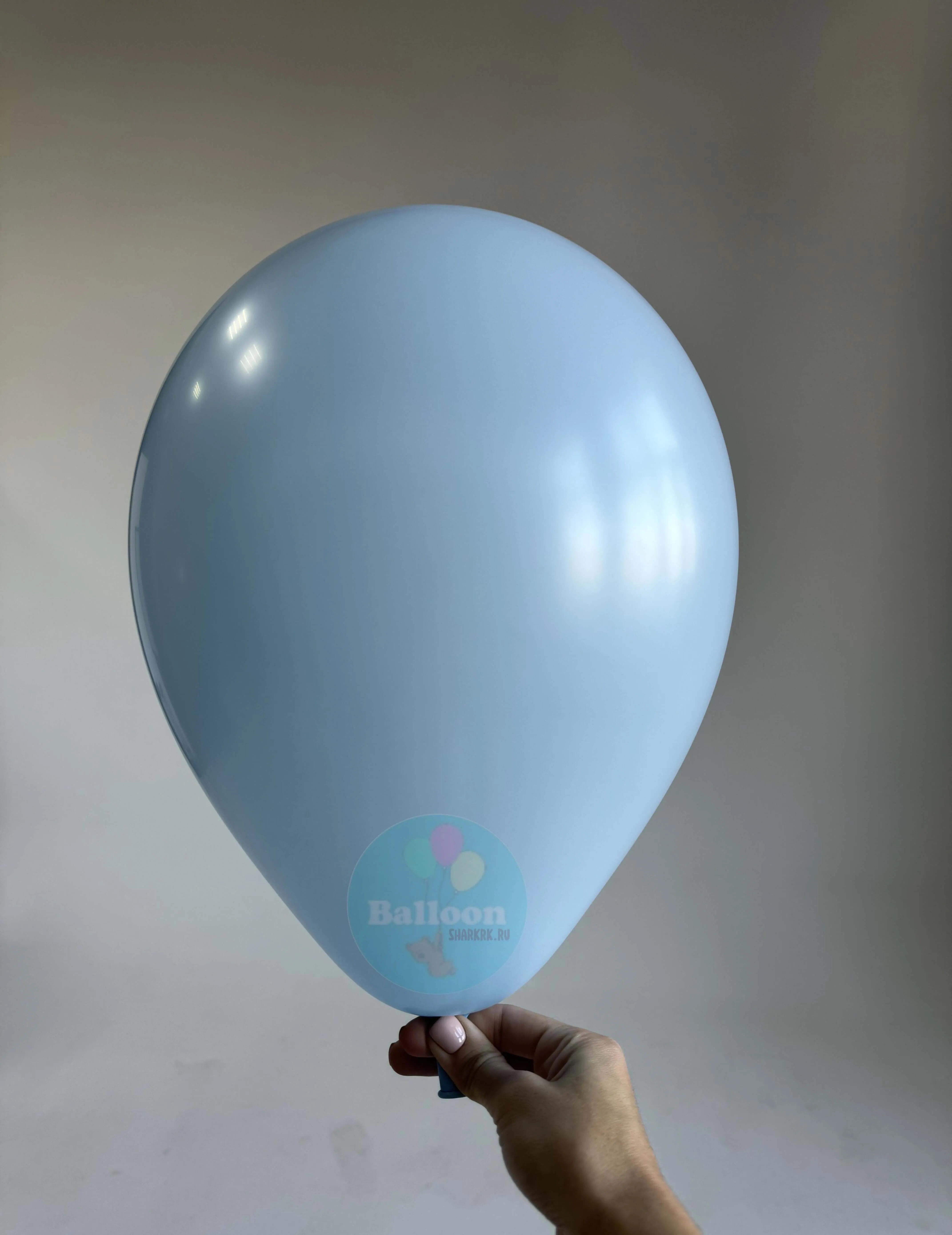 Гелиевый шар, Г Нежно-голубой, Макарунс, Пастель, 12"/30 см