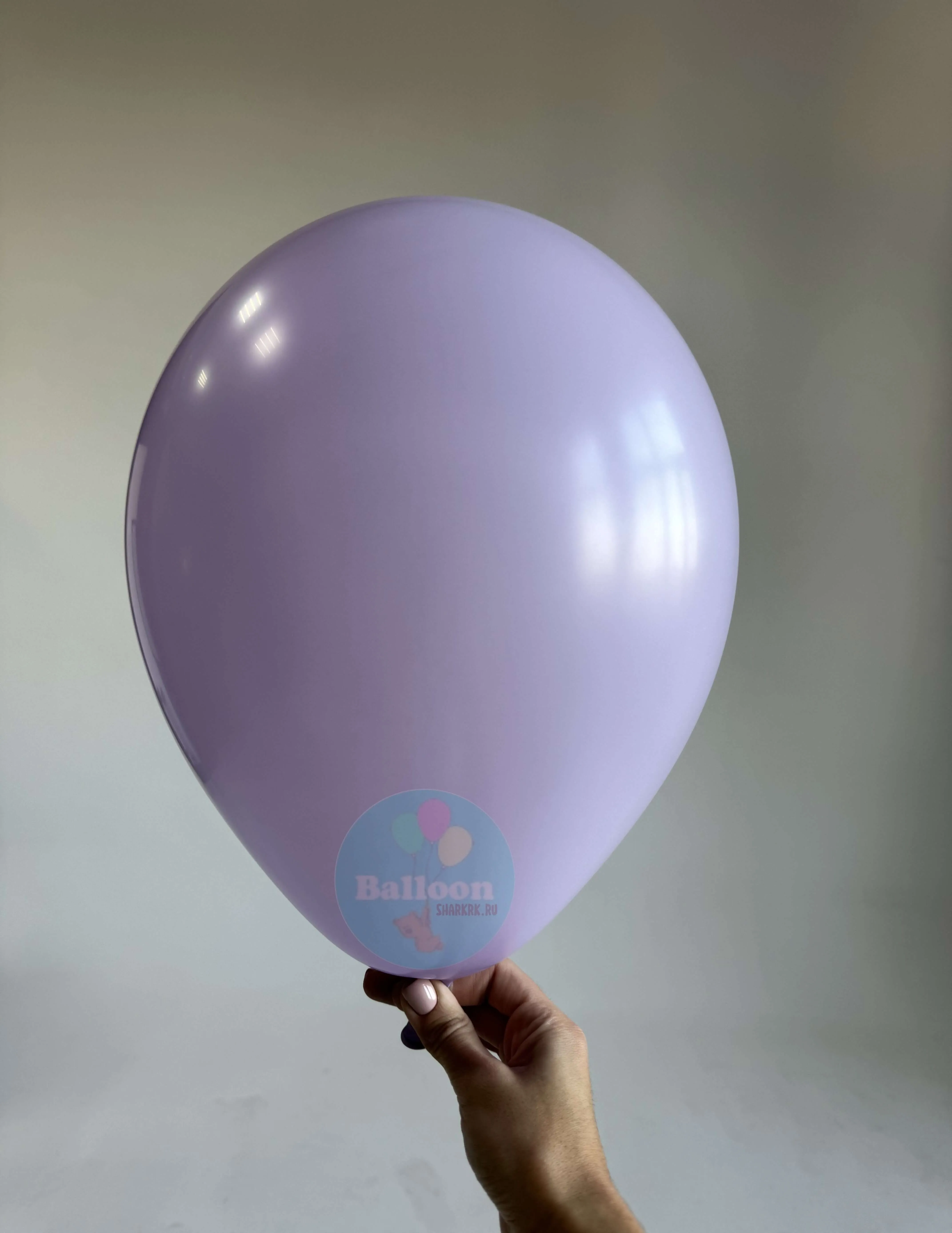 Гелиевый шар, Светло-сиреневый, Макарунс, Пастель, 12"/30 см