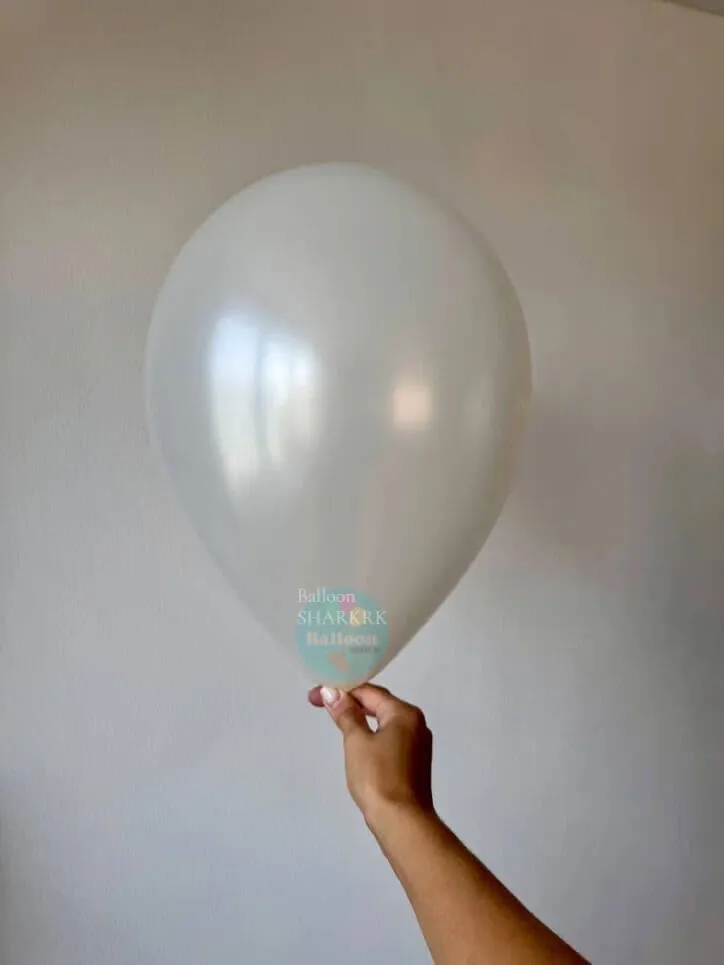 Гелиевый шар, Белый, Перламутр, 12"/30 см