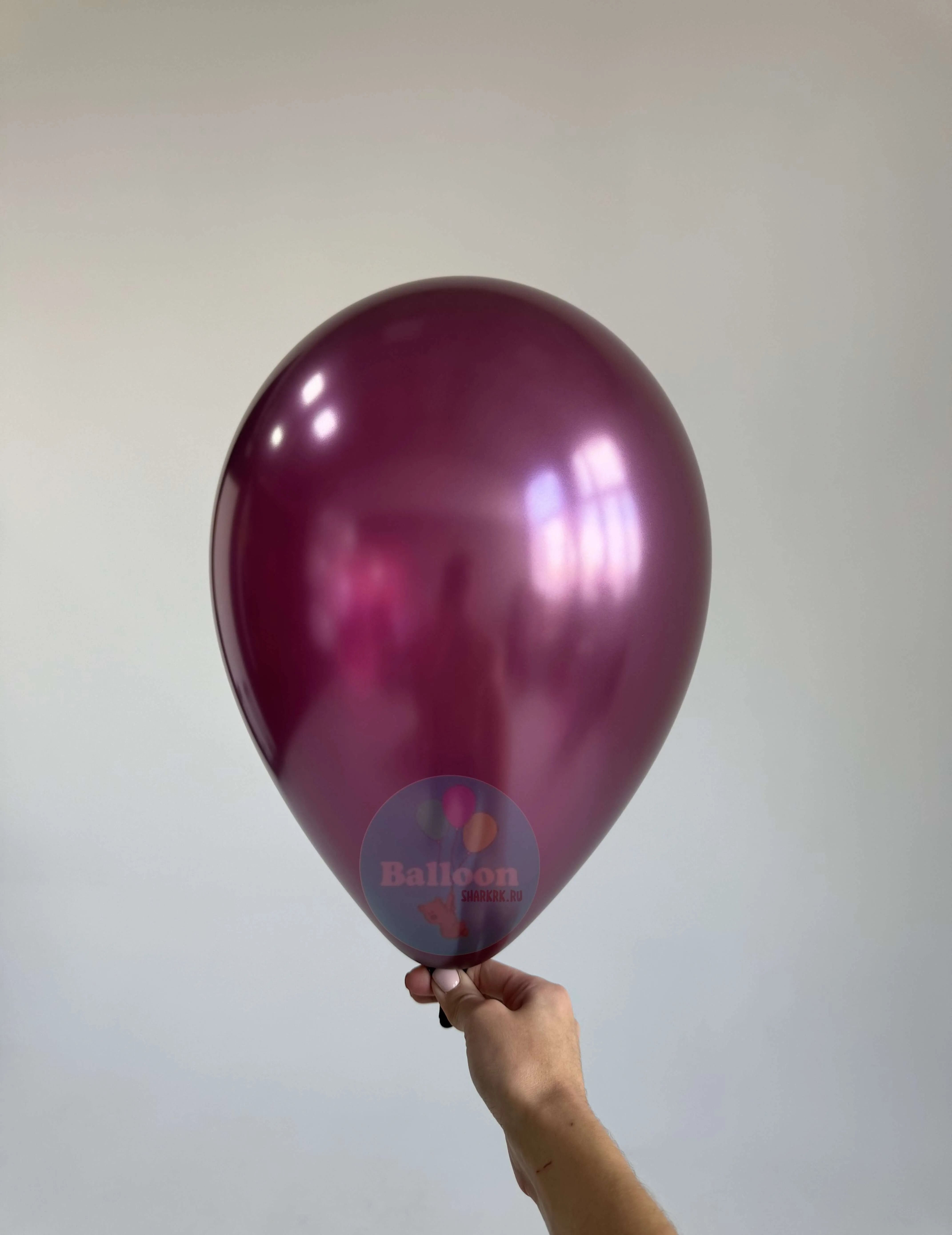 Гелиевый шар, Бургундия, Металлик, 12"/30 см