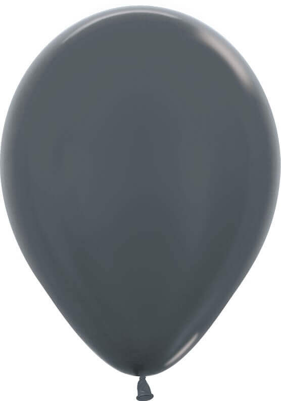 Гелиевый шар, Графит, Металлик, 12"/30 см