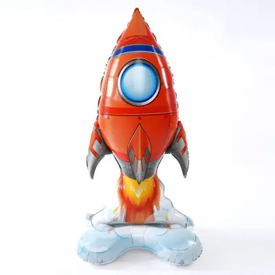 Ходячка, Ракета большая 3D, 51"/130 см Воздушный шар - Ходячка, Ракета большая 3D, 51"/130 см