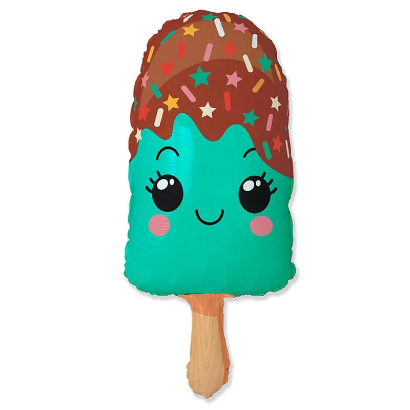 Воздушный шар - Фигура, Мороженое Эскимо мятное 33"/84 см