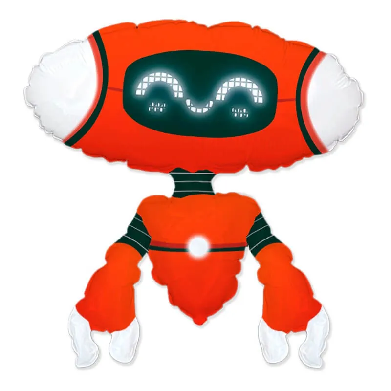 Воздушный шар - Фигура, Робот красный 27"/68 см