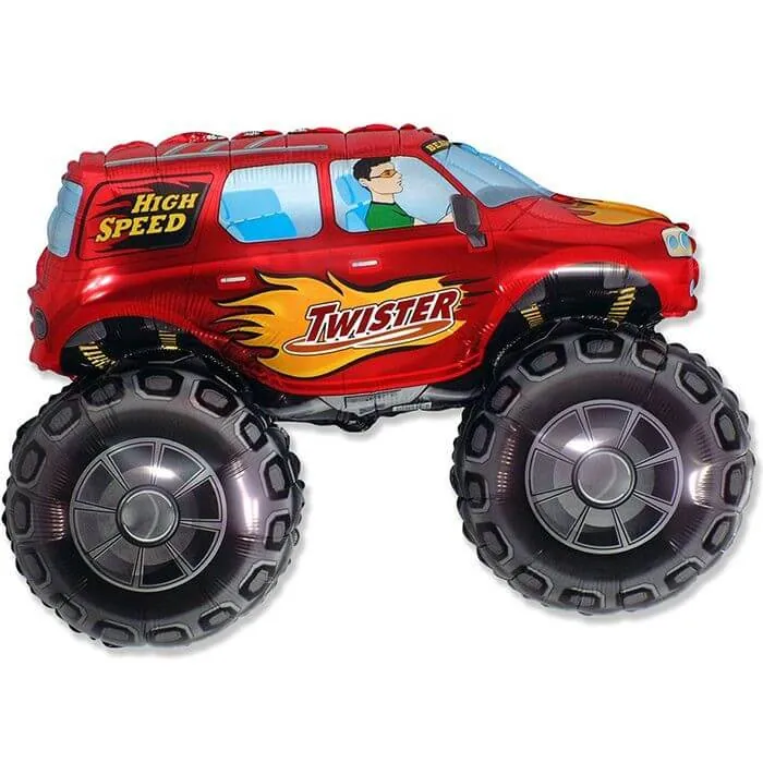 Воздушный шар - Фигура, Большой внедорожник, Красный 38"/96 см