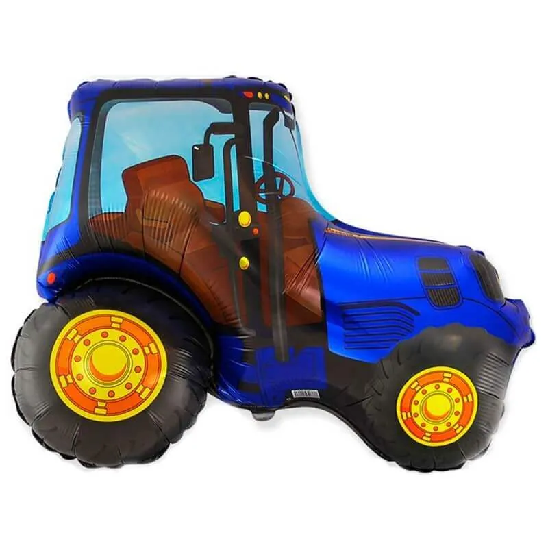 Фигура, Трактор Синий 37"/94 см Воздушный шар - Фигура, Трактор Синий 37"/94 см