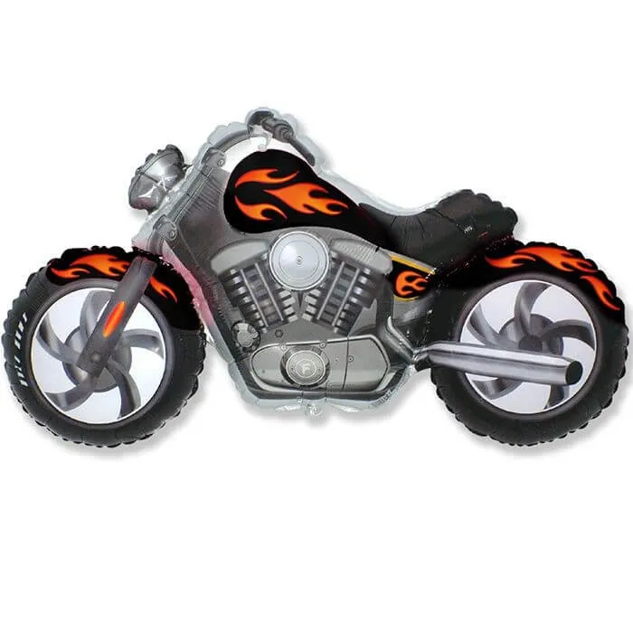 Воздушный шар - Фигура, Байк Черный 45"/114 см