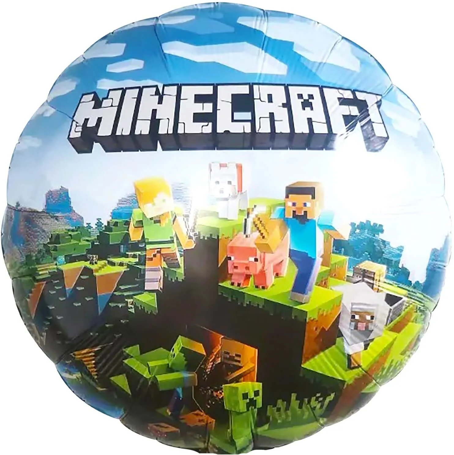 Воздушный шар - Круг, Пиксельные человечки, Дизайн №1, 18"/45 см