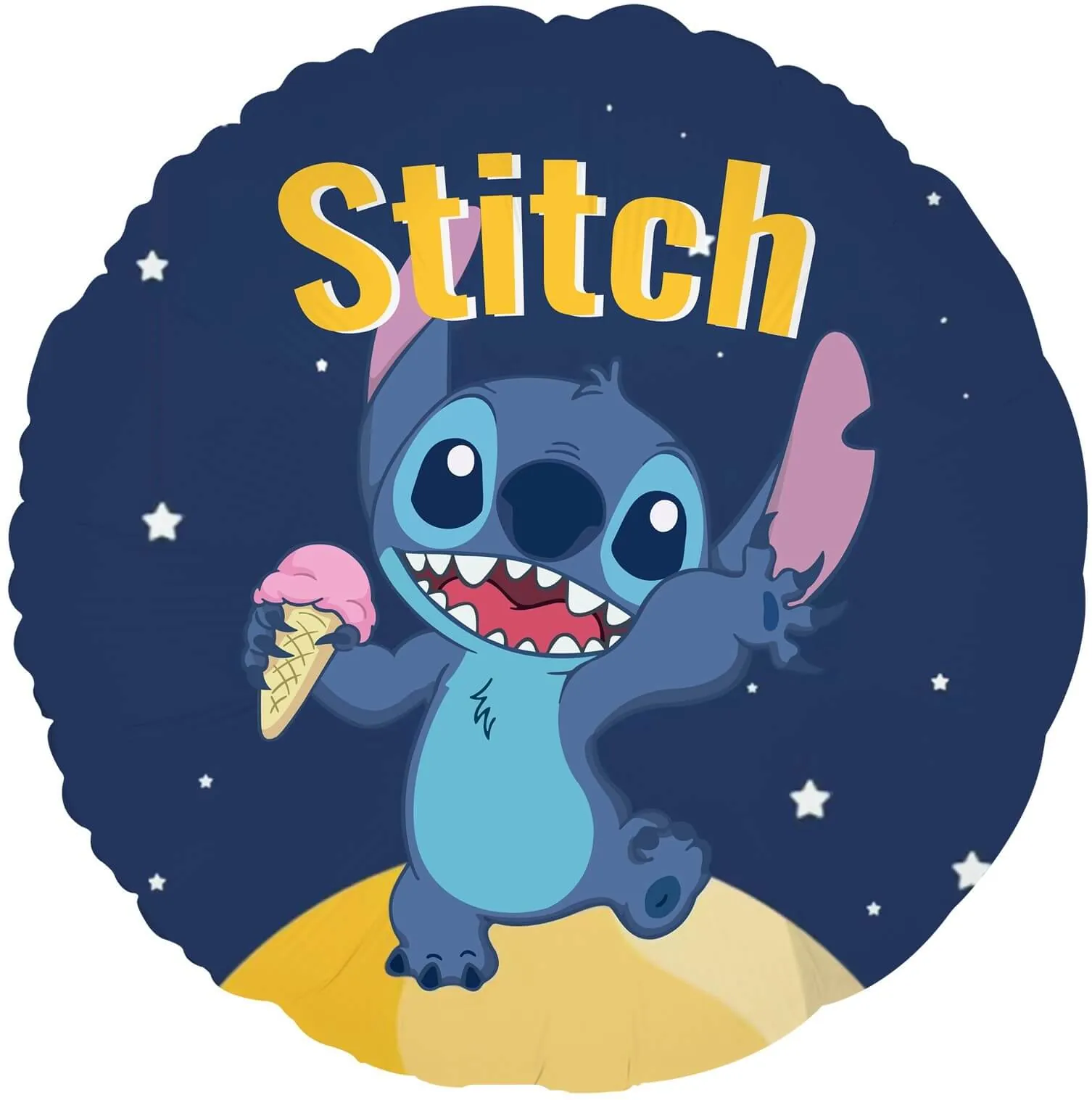 Воздушный шар - Круг, Любимый монстрик с мороженым, 18"/45 см