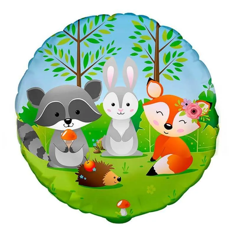 Воздушный шар - Круг, Волшебный лес (дизайн ООО БРАВО), 18"/45 см