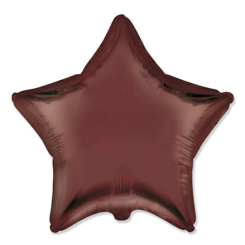 Воздушный шар - Звезда, Ройбуш сатин, 18"/45 см