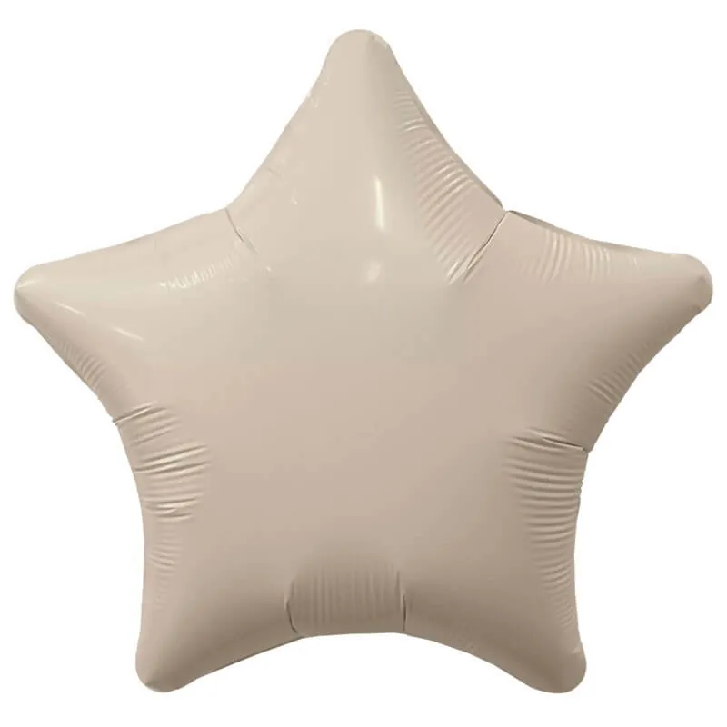 Воздушный шар - Звезда, Мистик крем, 18"/45 см