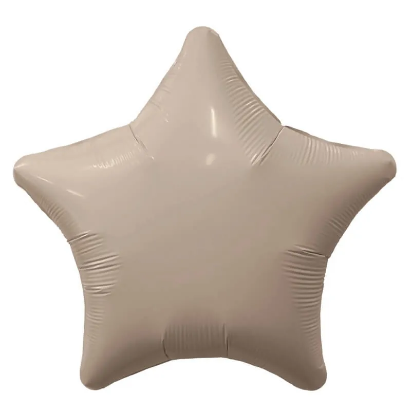 Воздушный шар - Звезда, Мистик латте, 18"/45 см