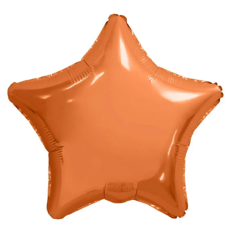 Воздушный шар - Звезда, Папайя, 18"/45 см