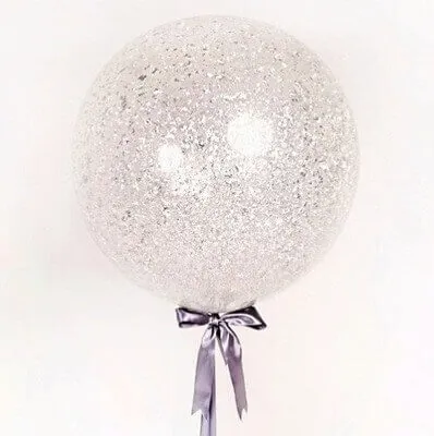 Гелиевый шар, С конфетти, 36"/90 см