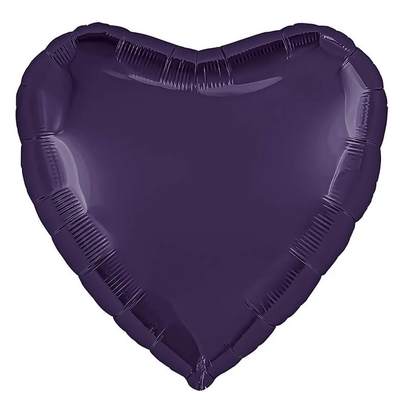 Сердце, Темно-фиолетовый, 18"/45 см Воздушный шар - Сердце, Темно-фиолетовый, 18"/45 см